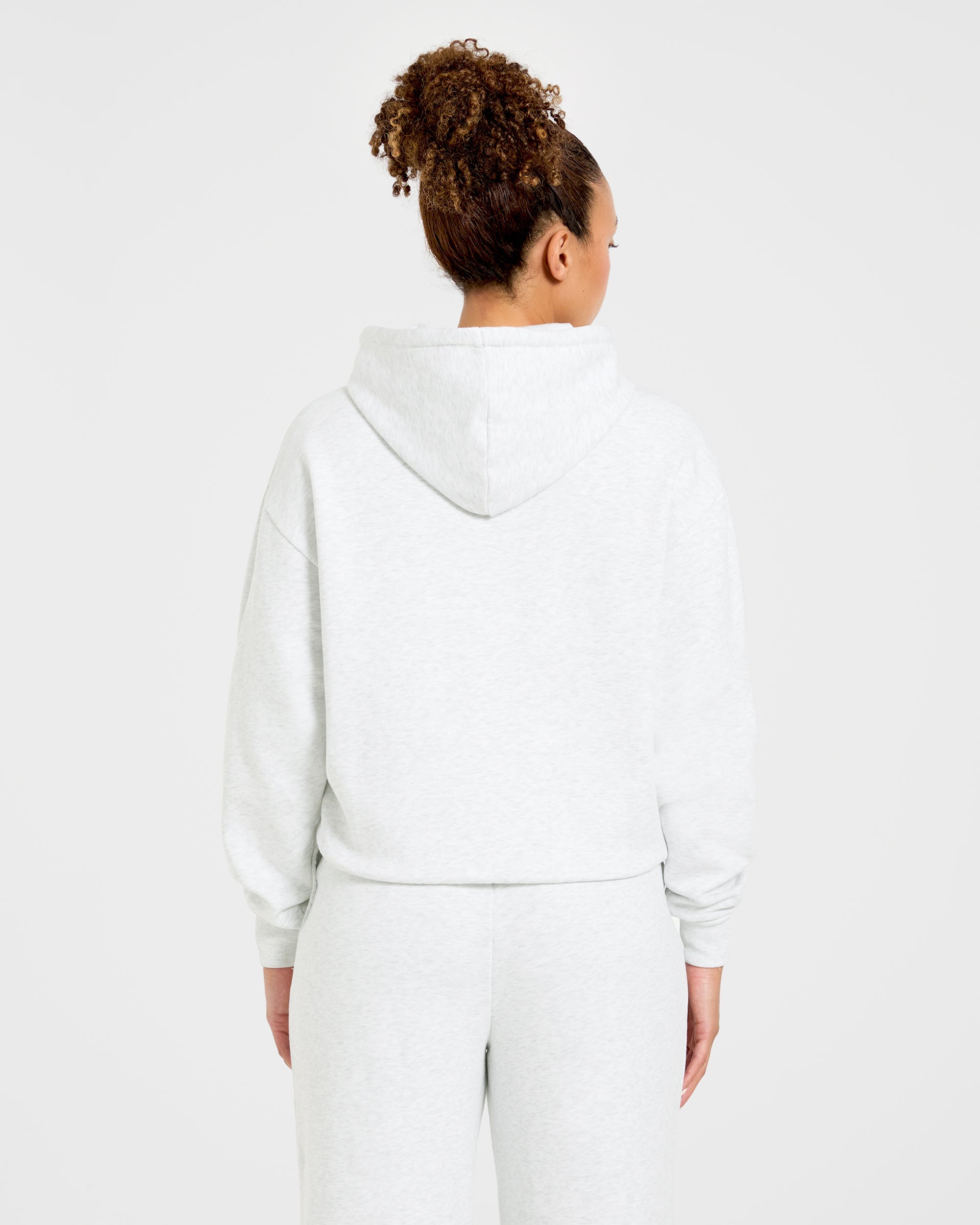 Lifestyle Oversized Zip Up Hoodie - Heather Grey