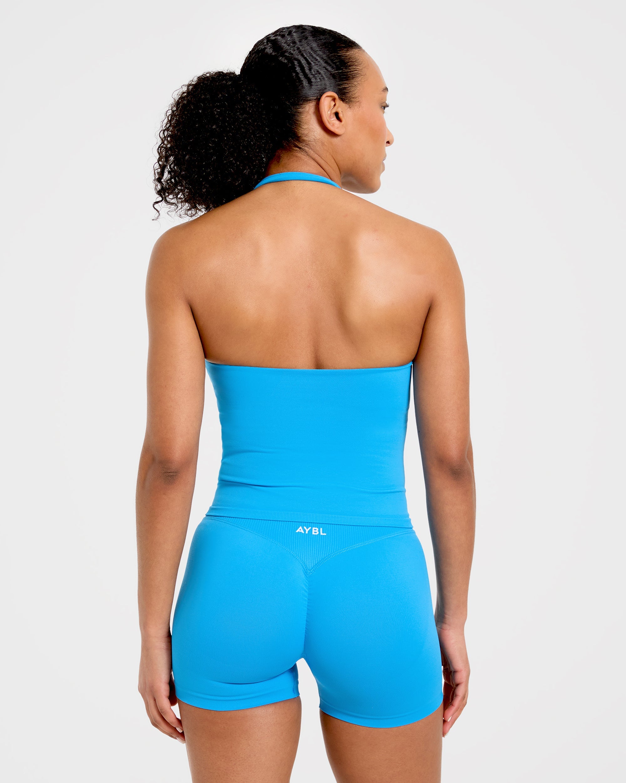 Enhance Seamless Halterneck Top - Summer Cobalt