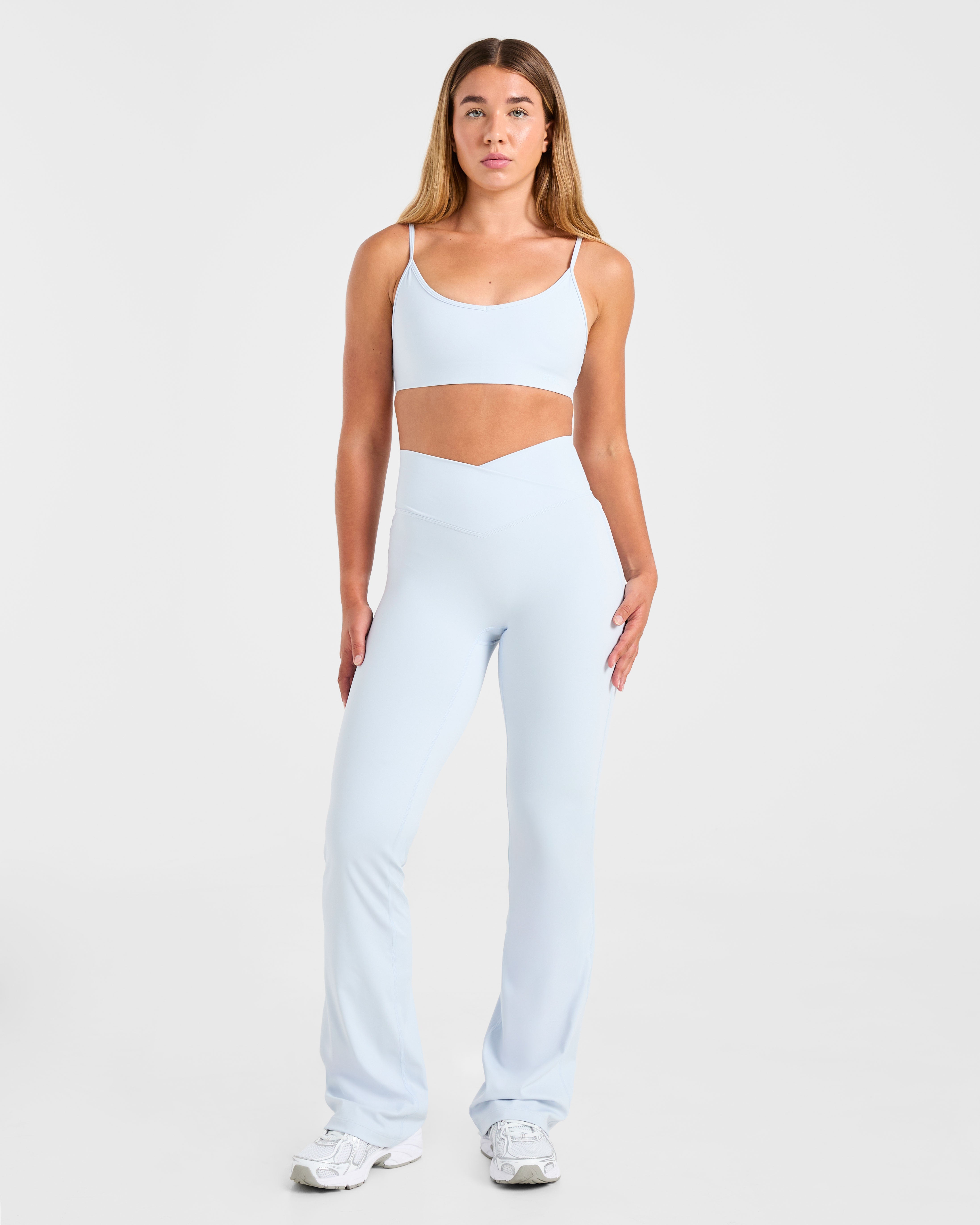 Sculpt Wrap Flared Leggings - Iced Blue