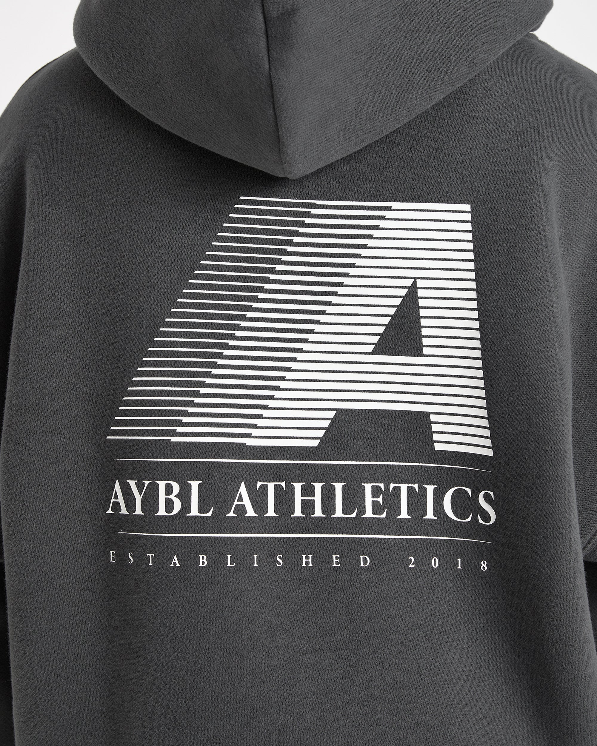 Image 5 from Retro Athletics Oversized Hoodie - Charcoal