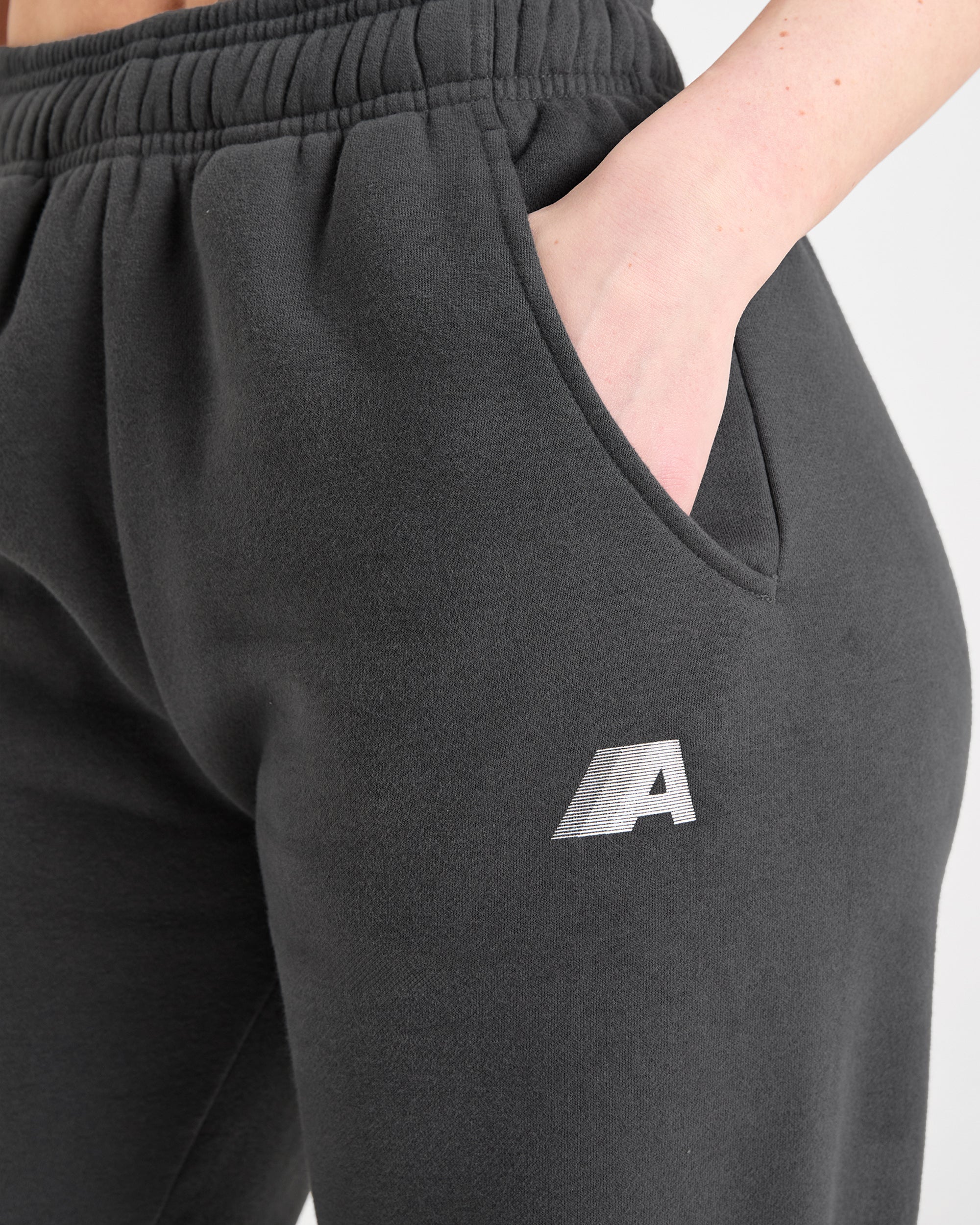 Image 3 from Retro Athletics Oversized Straight Leg Joggers - Charcoal