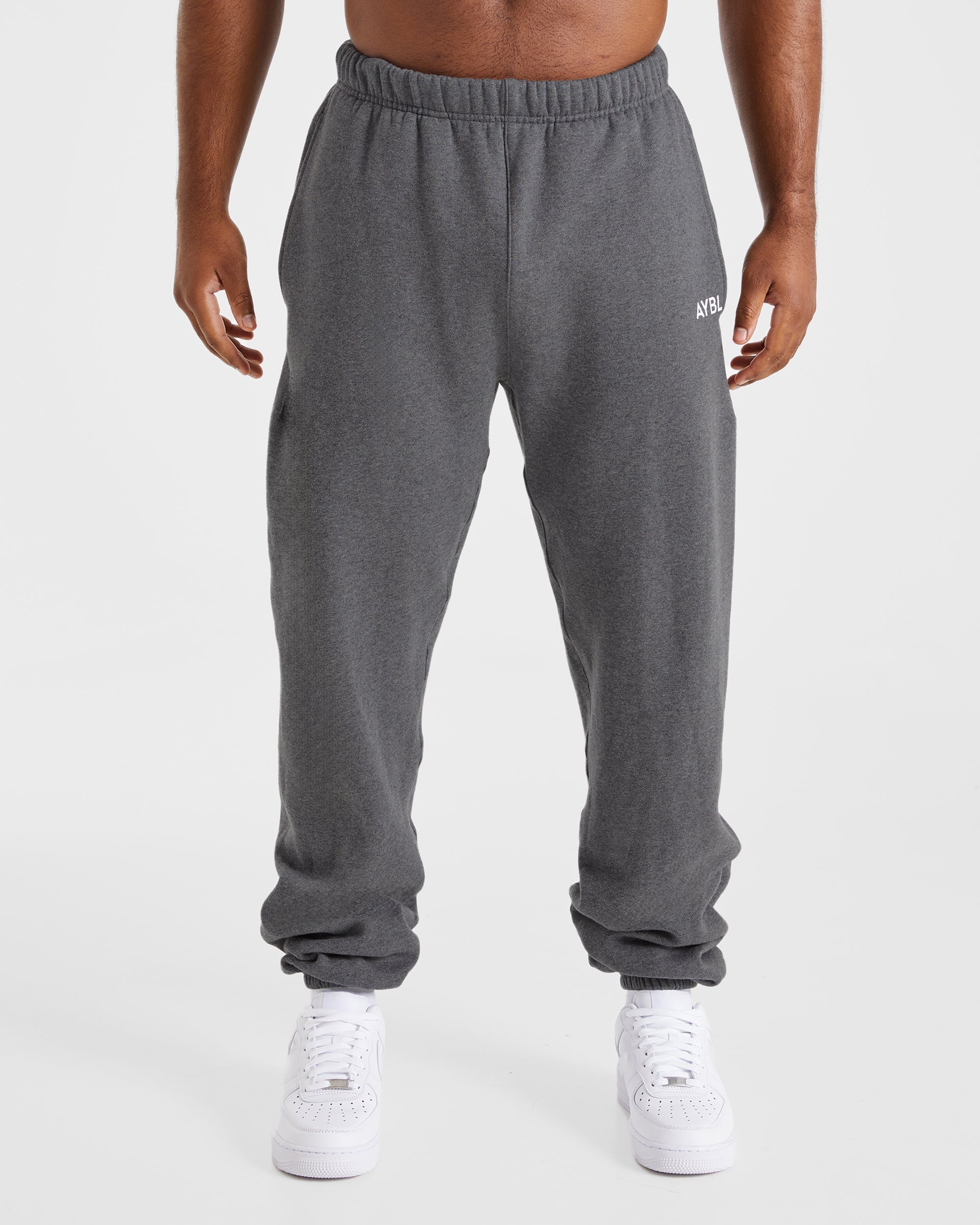Essential Oversized Joggers Charcoal Marl