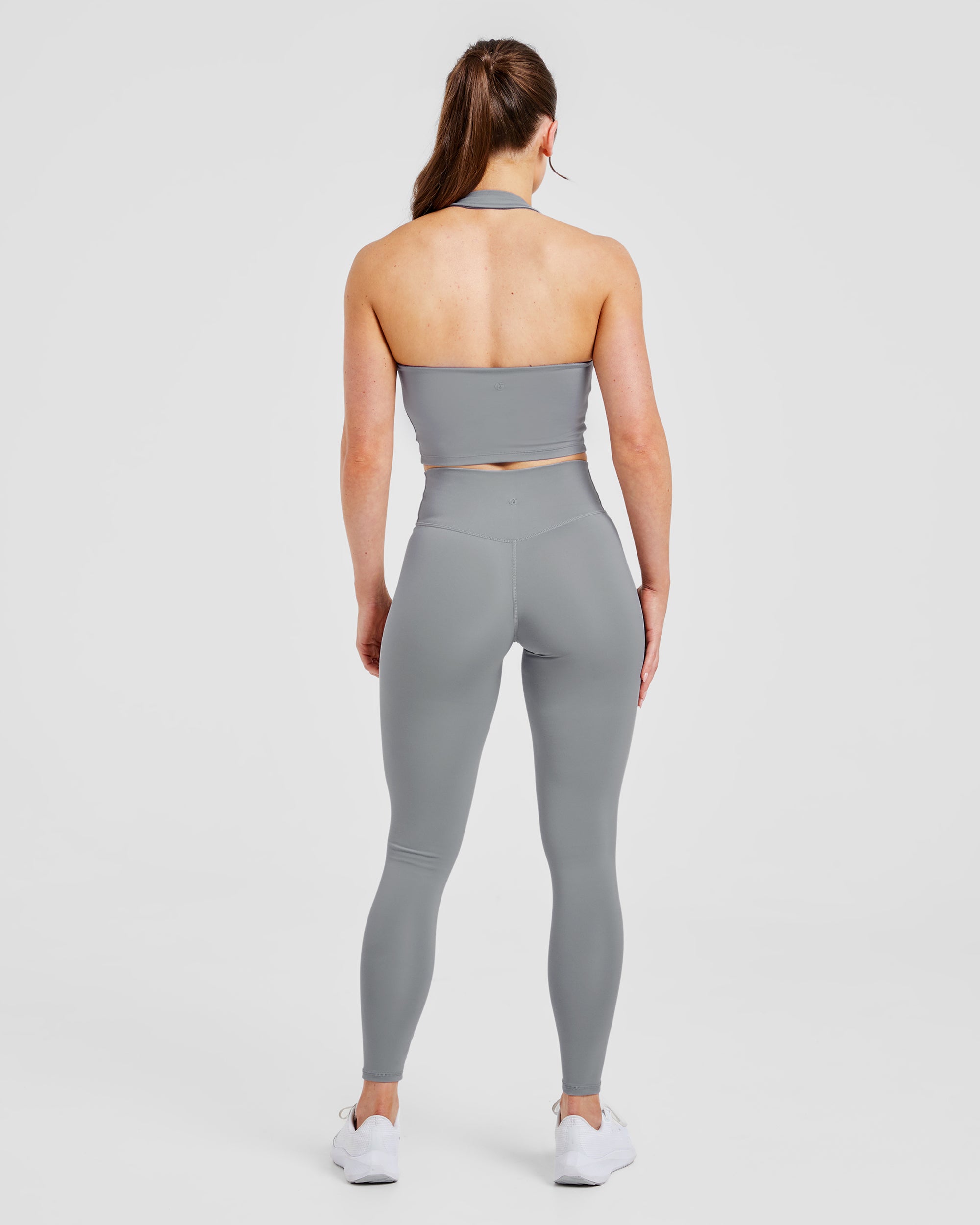 Staple Halterneck Crop Top - Grey
