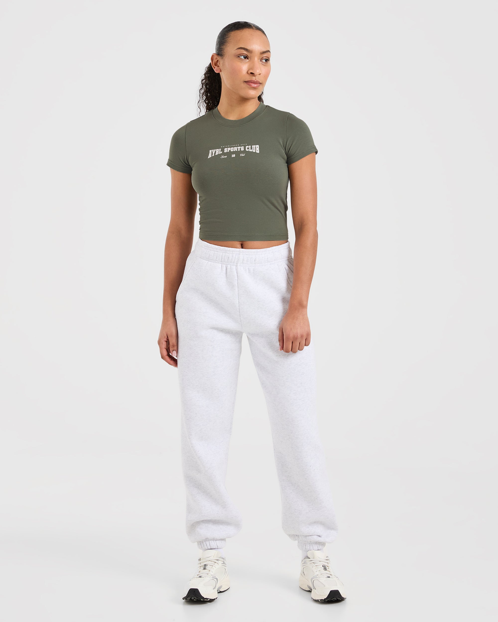 Image 3 from Sports Club Varsity Baby Tee - Forest Green