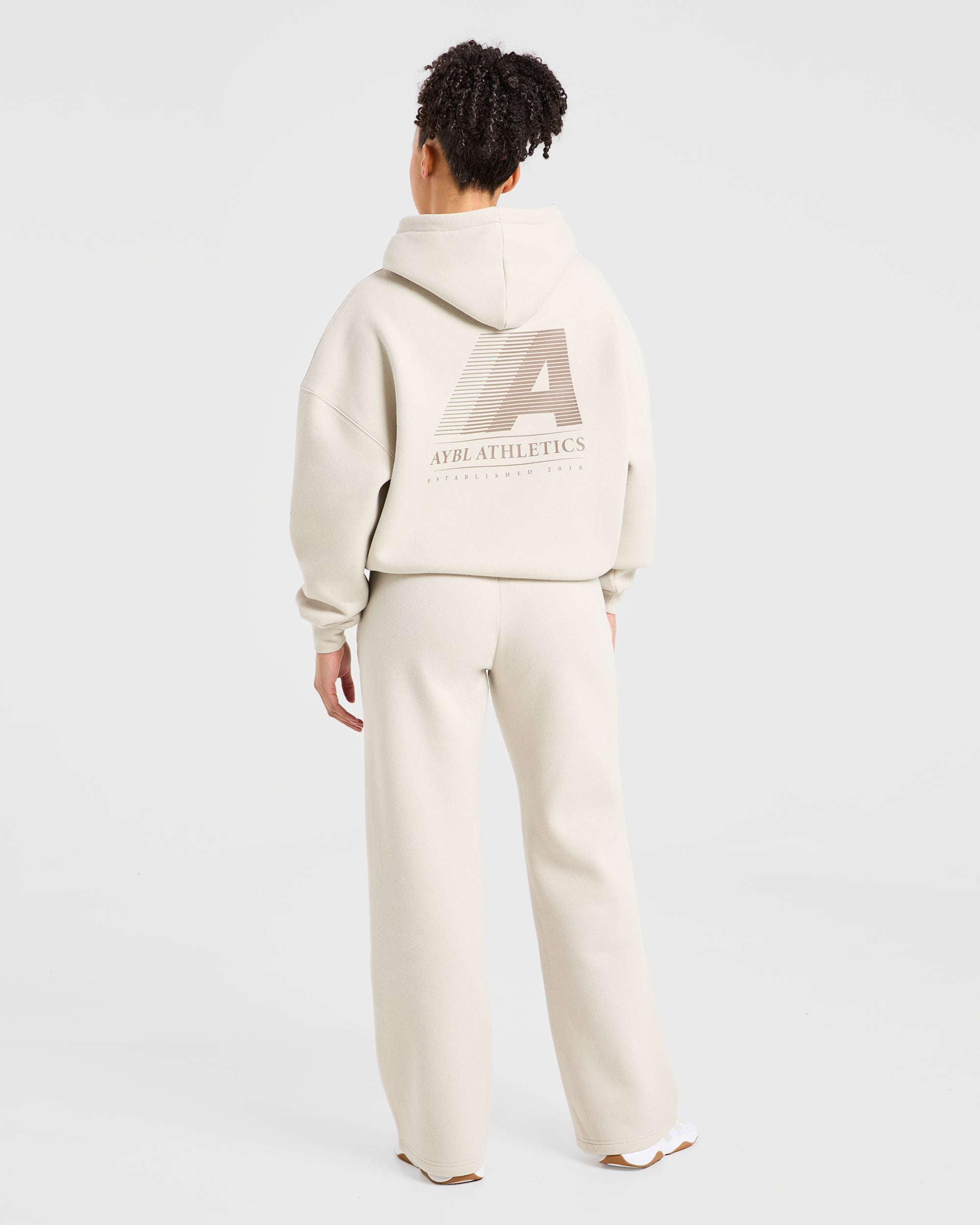 Image 3 from Retro Athletics Oversized Hoodie - Sand