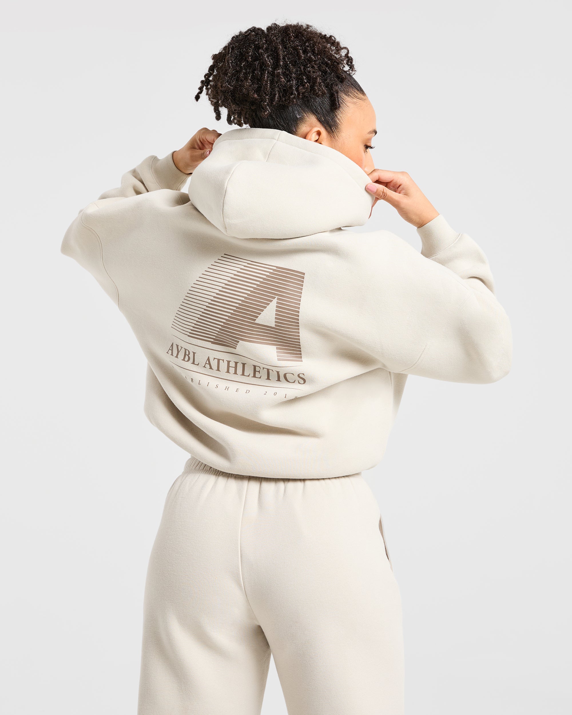 Image 8 from Retro Athletics Oversized Hoodie - Sand