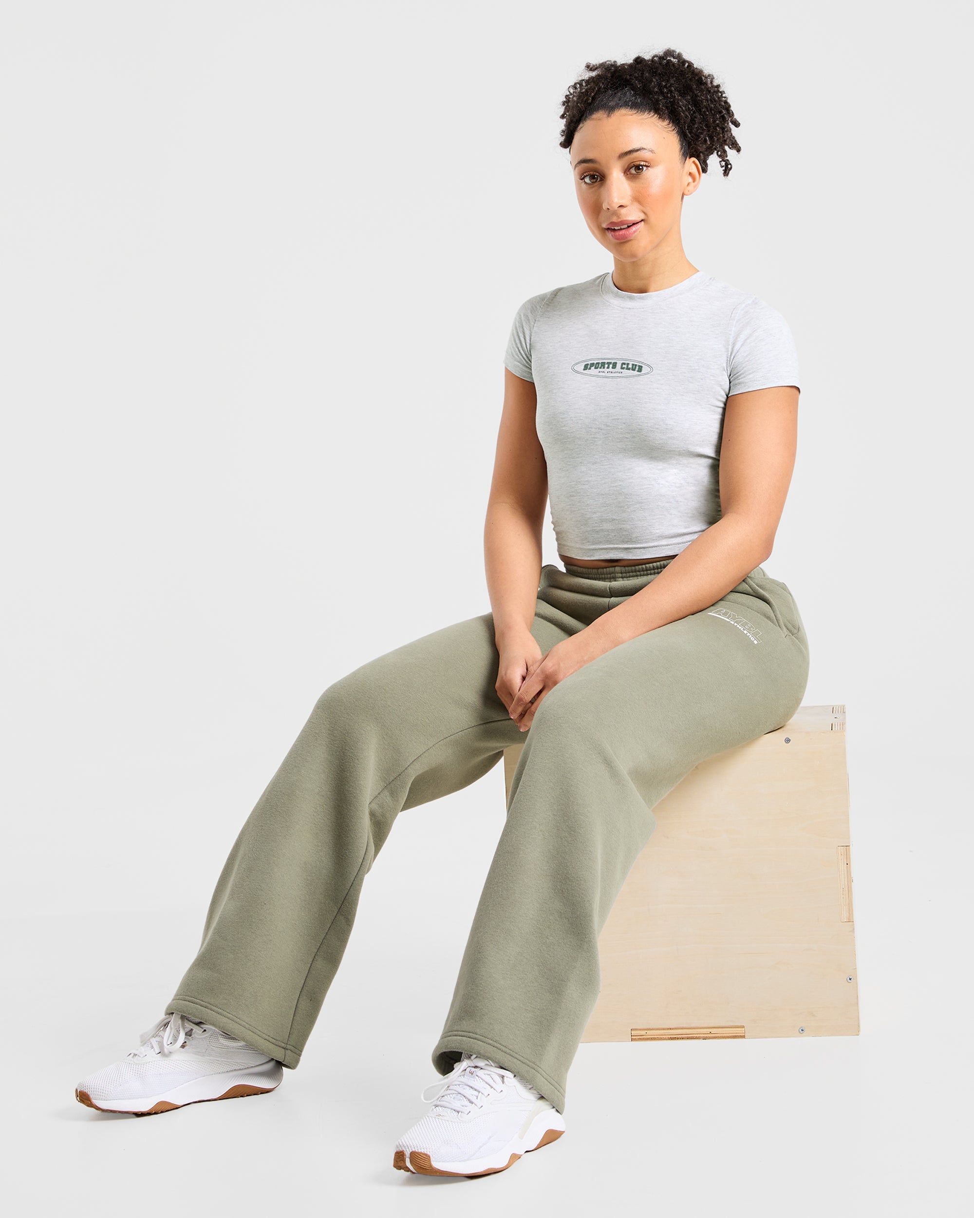 Image 7 from Sports Club Baby Tee - Heather Grey/Green
