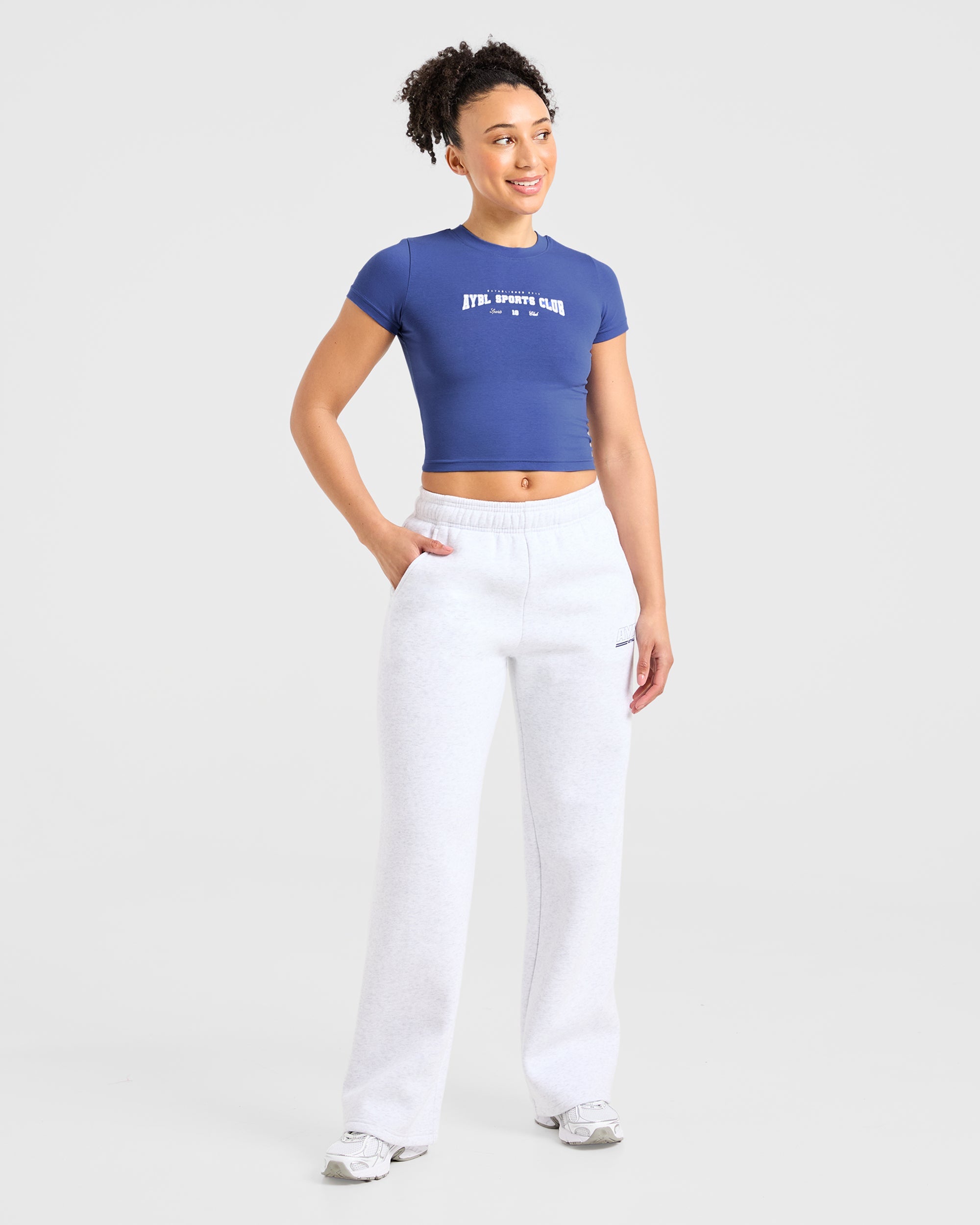 Image 3 from Sports Club Varsity Baby Tee - Cobalt