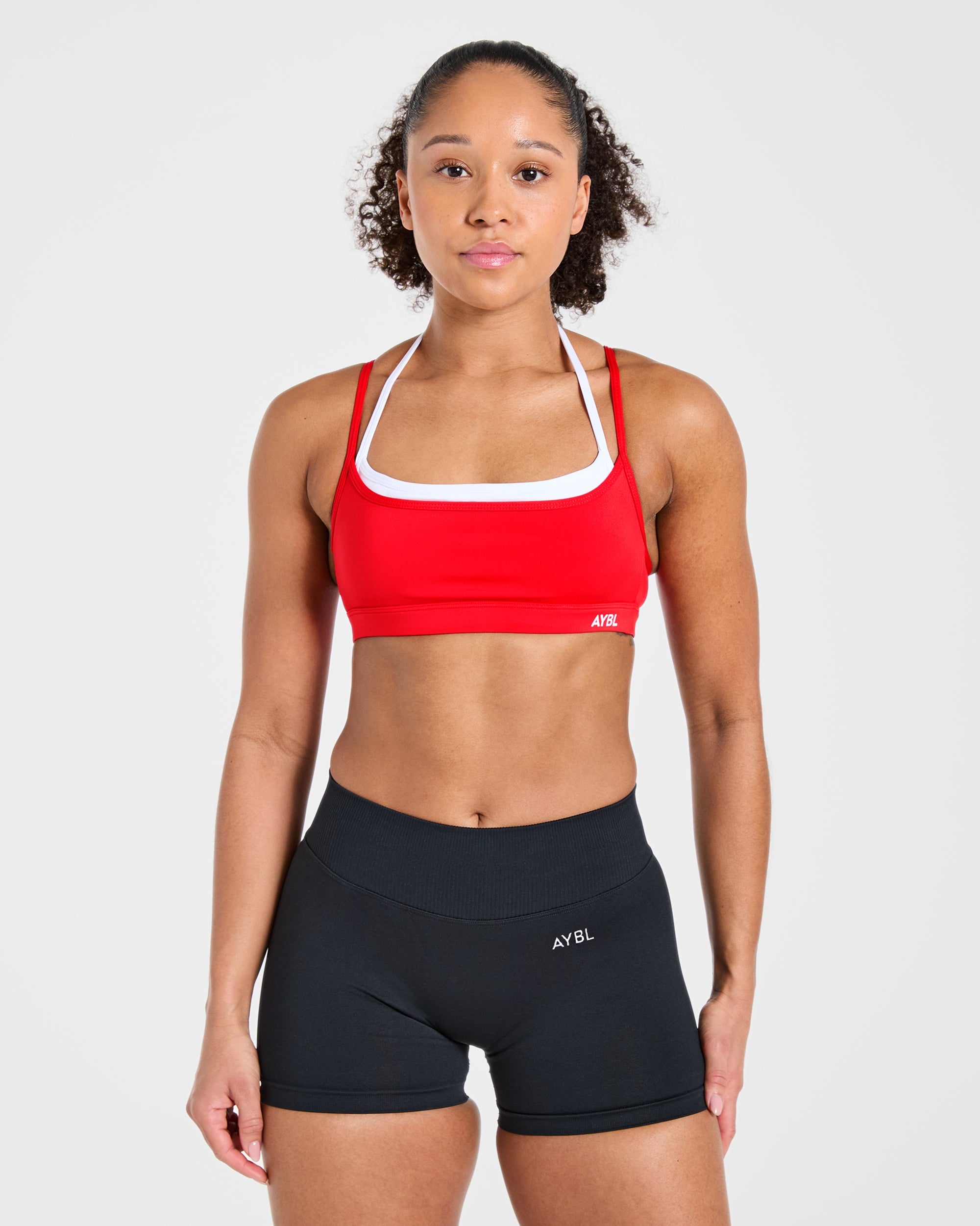 Essential Double Layer Sports Bra - Vibrant Red