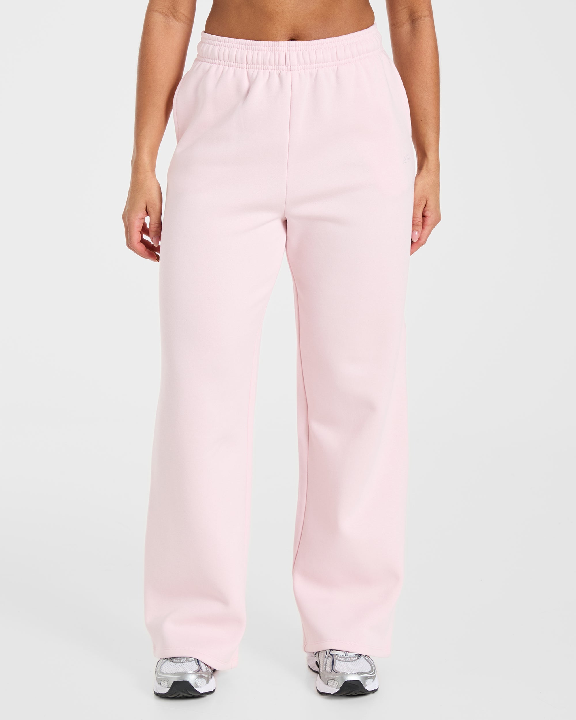 Lifestyle Oversized Straight Leg Joggers - Pastel Pink
