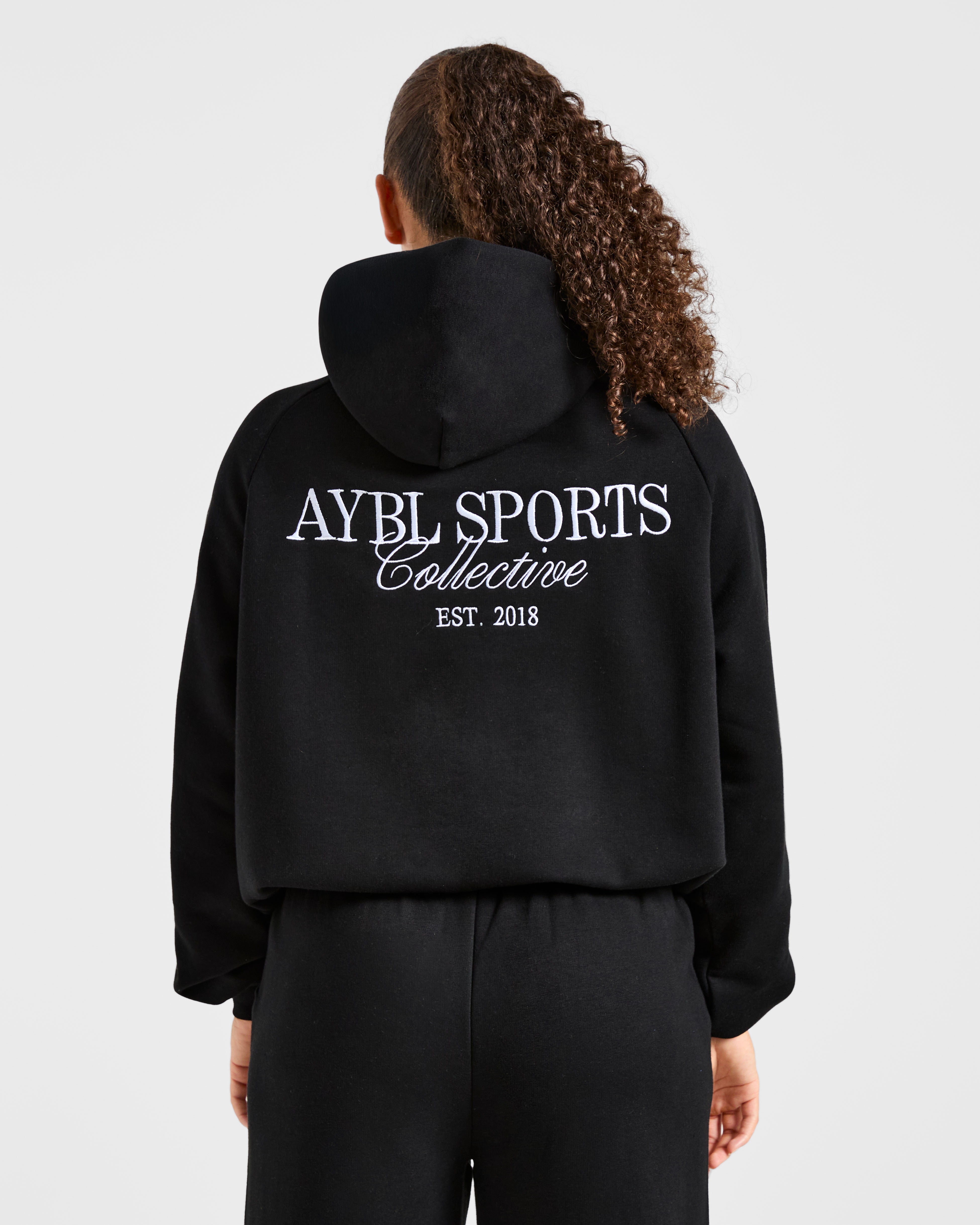 Sports Collective Oversized Hoodie - Black