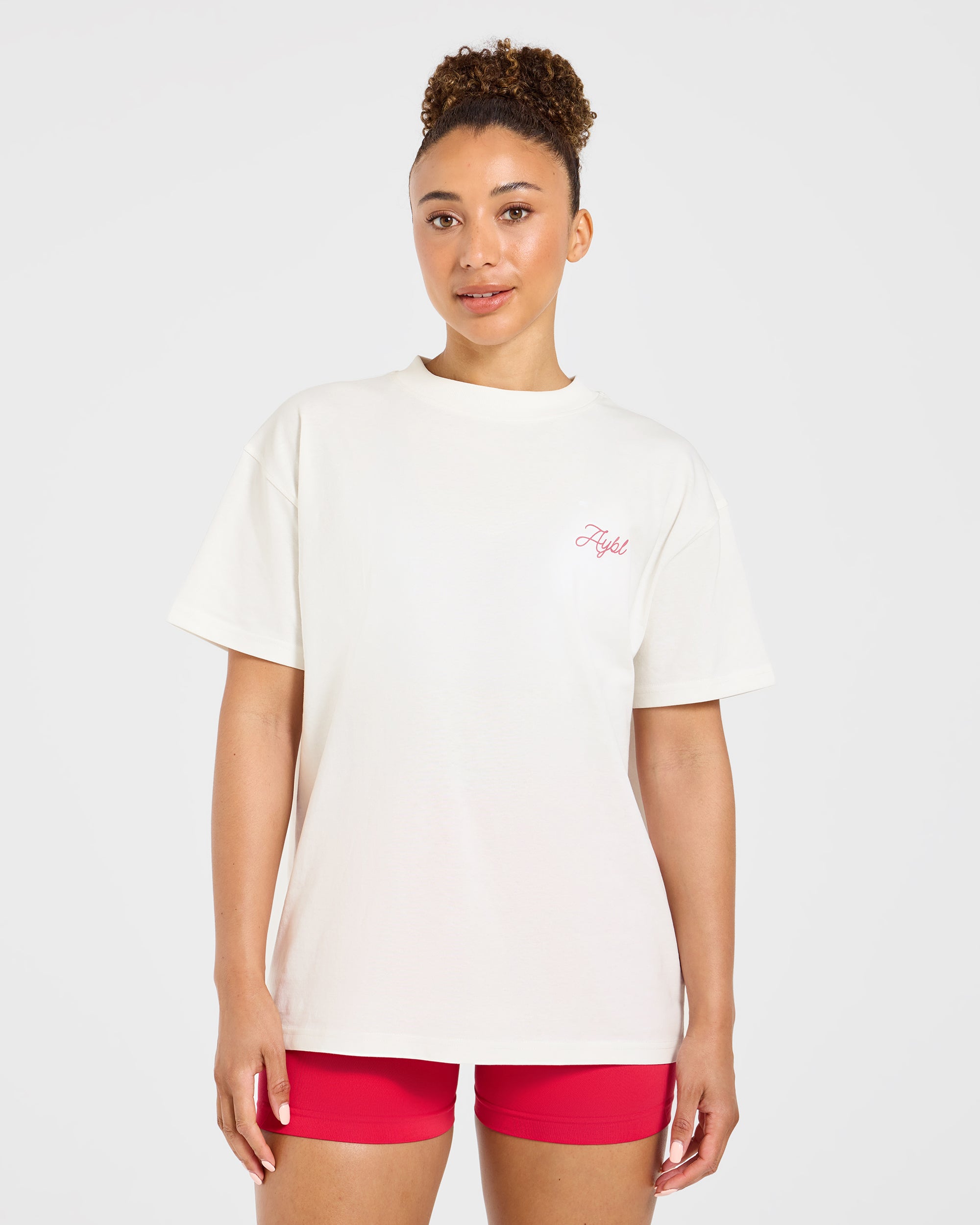 AYBL Lift Lodge Oversized T Shirt - Off White