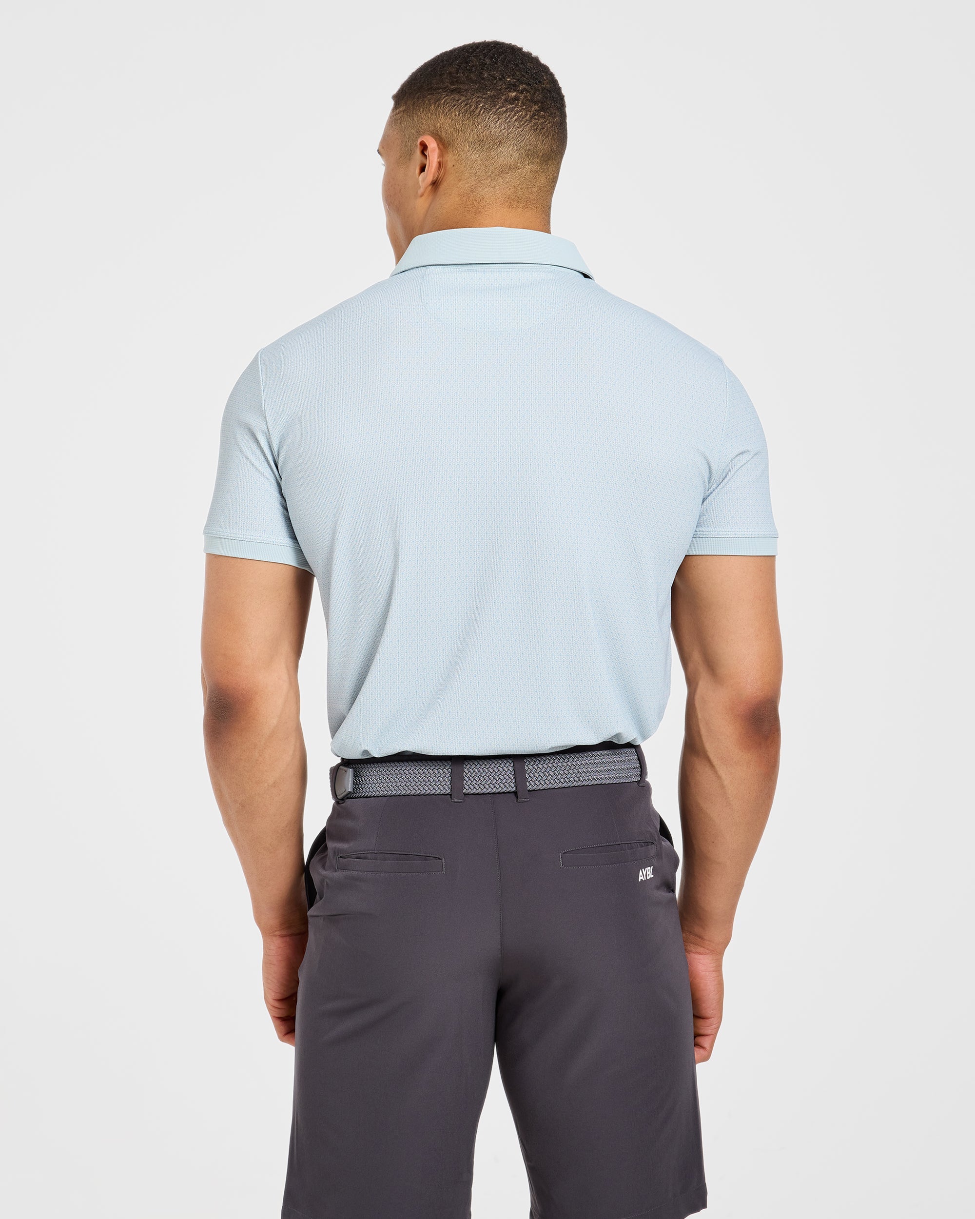 Precision Geometric Polo - Cloud Blue