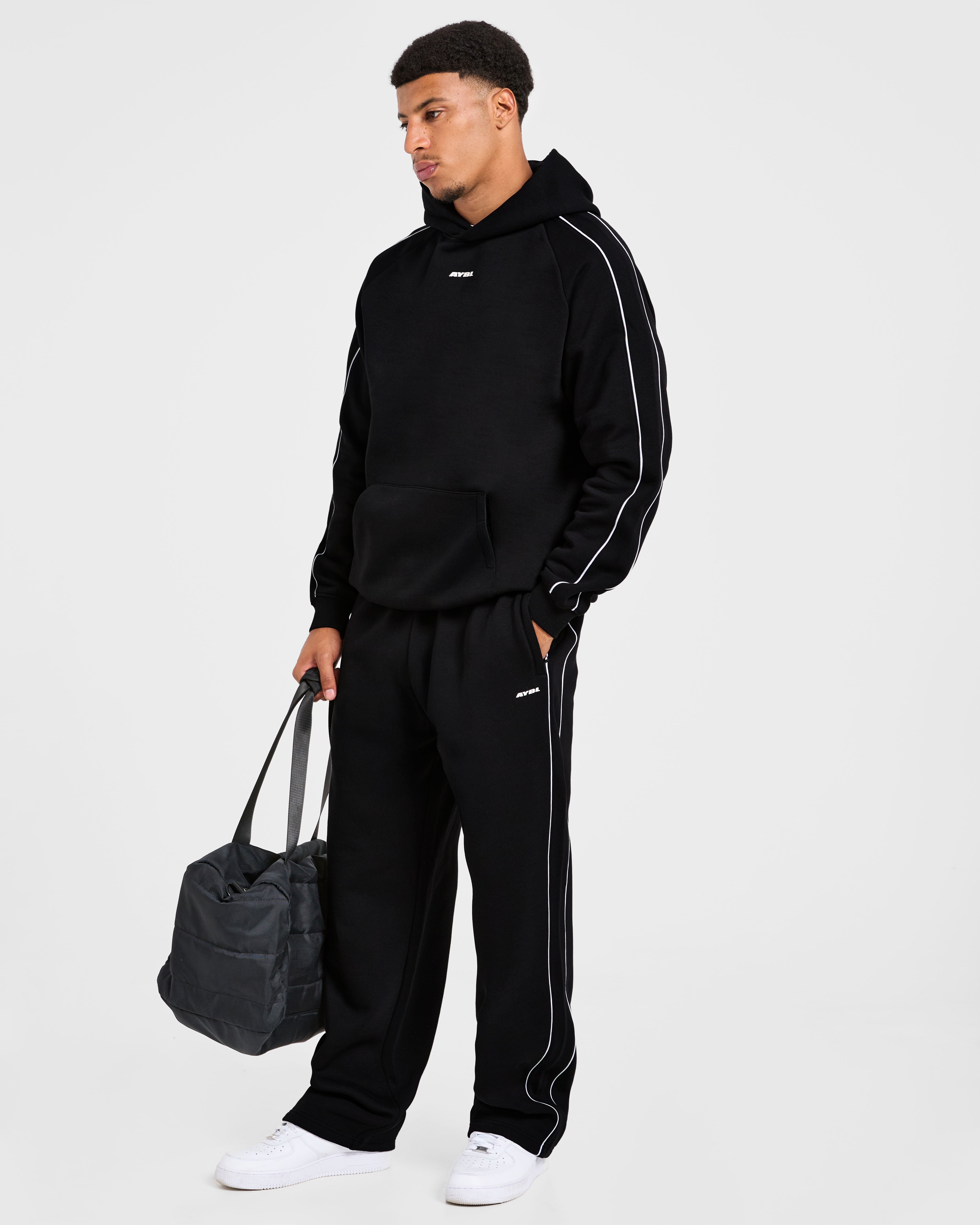 Restore Oversized Straight Leg Joggers - Black