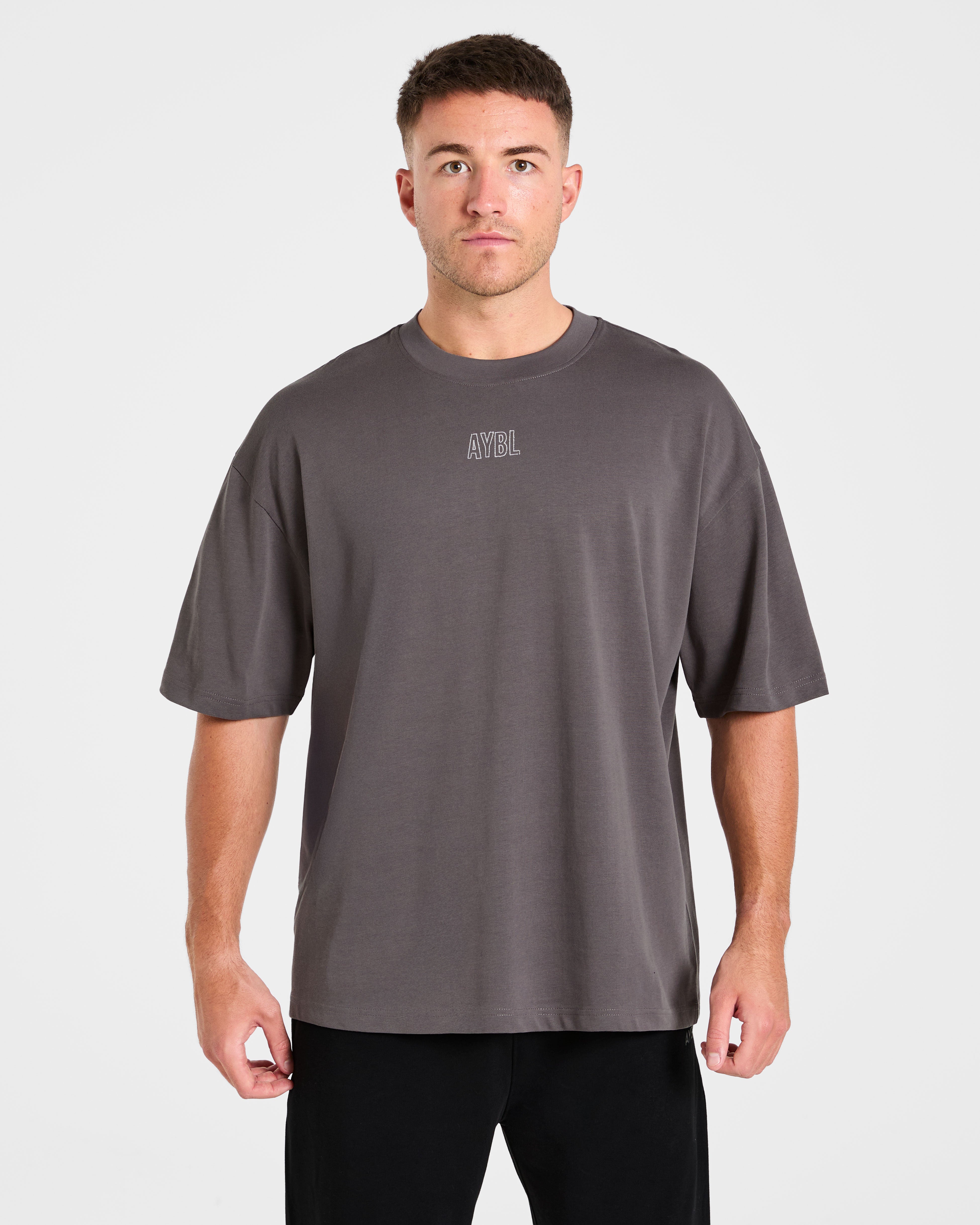 Doberman Strength Oversized T Shirt - Storm Grey