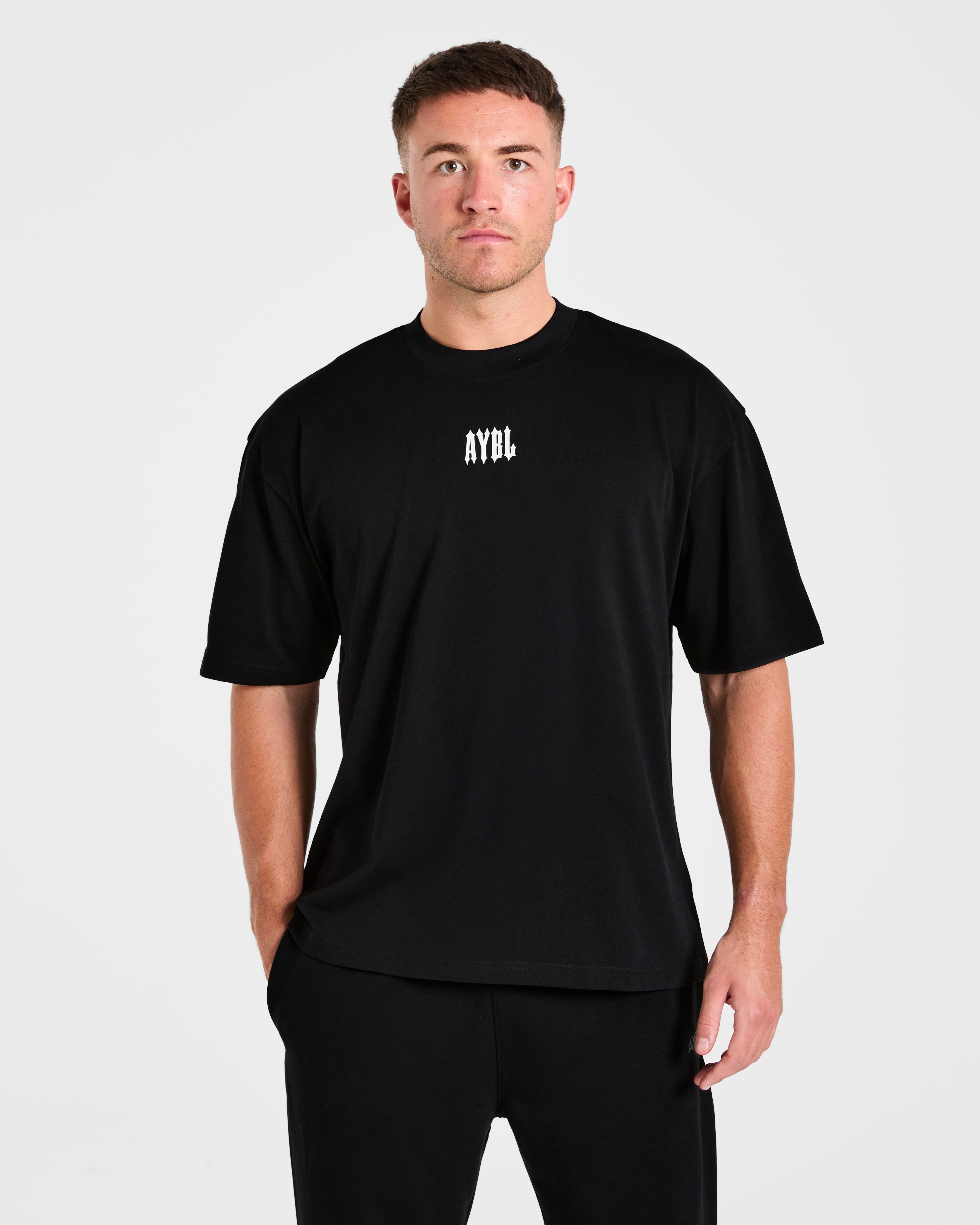 Hunt Your Goals Oversized T Shirt - Black