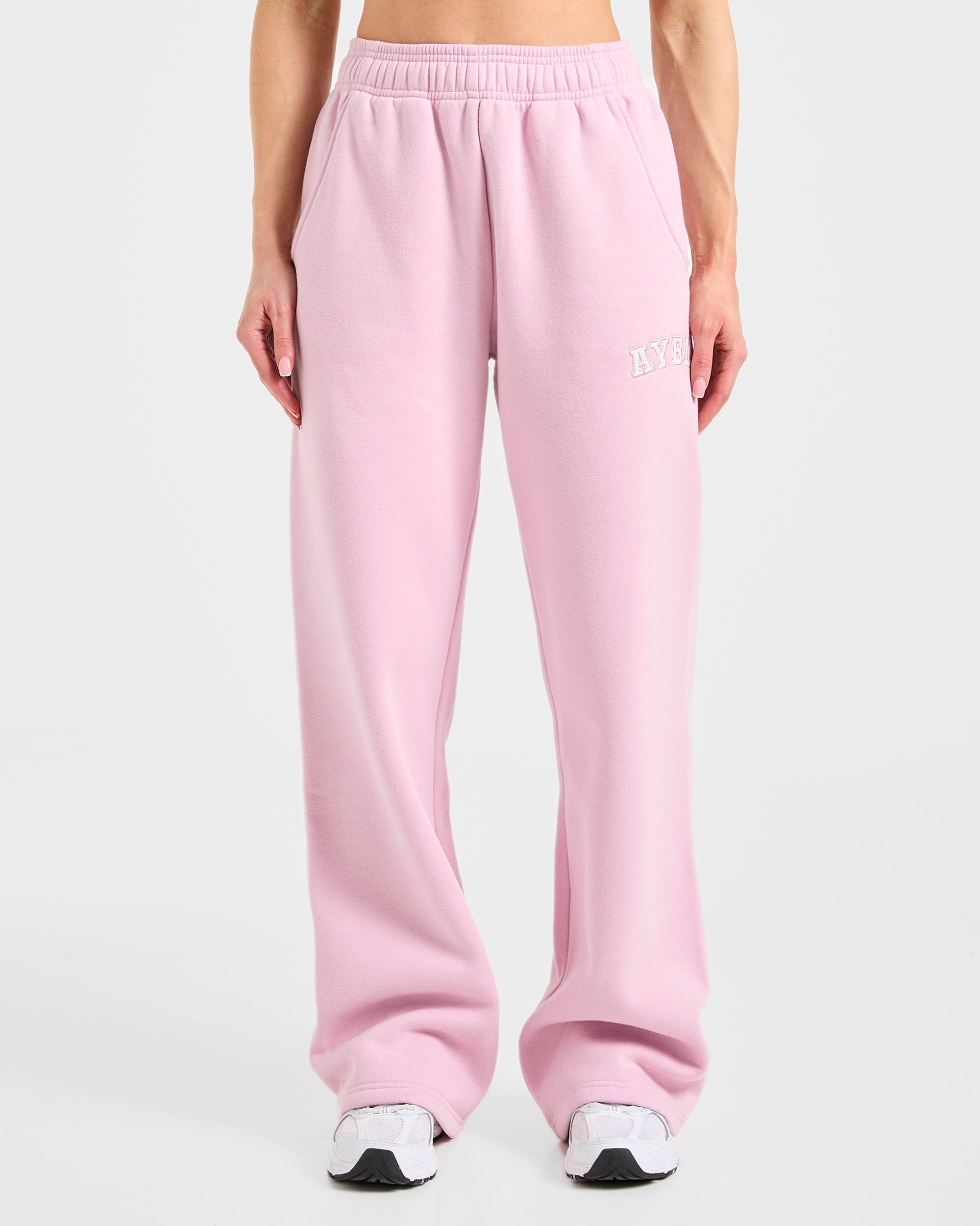 Varsity 2.0 Oversized Straight Leg Joggers - Iced Pink