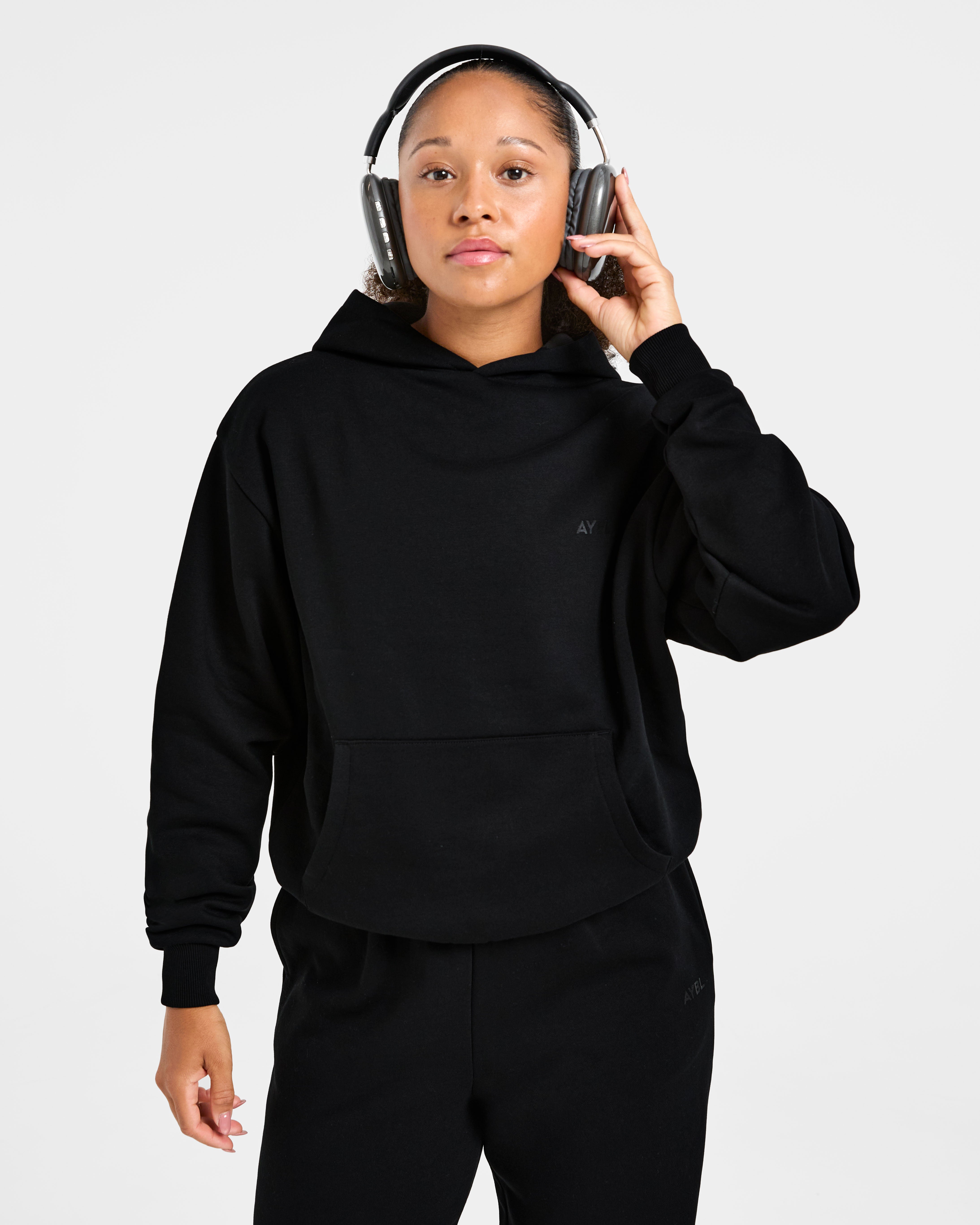 Lifestyle Oversized Hoodie - Black