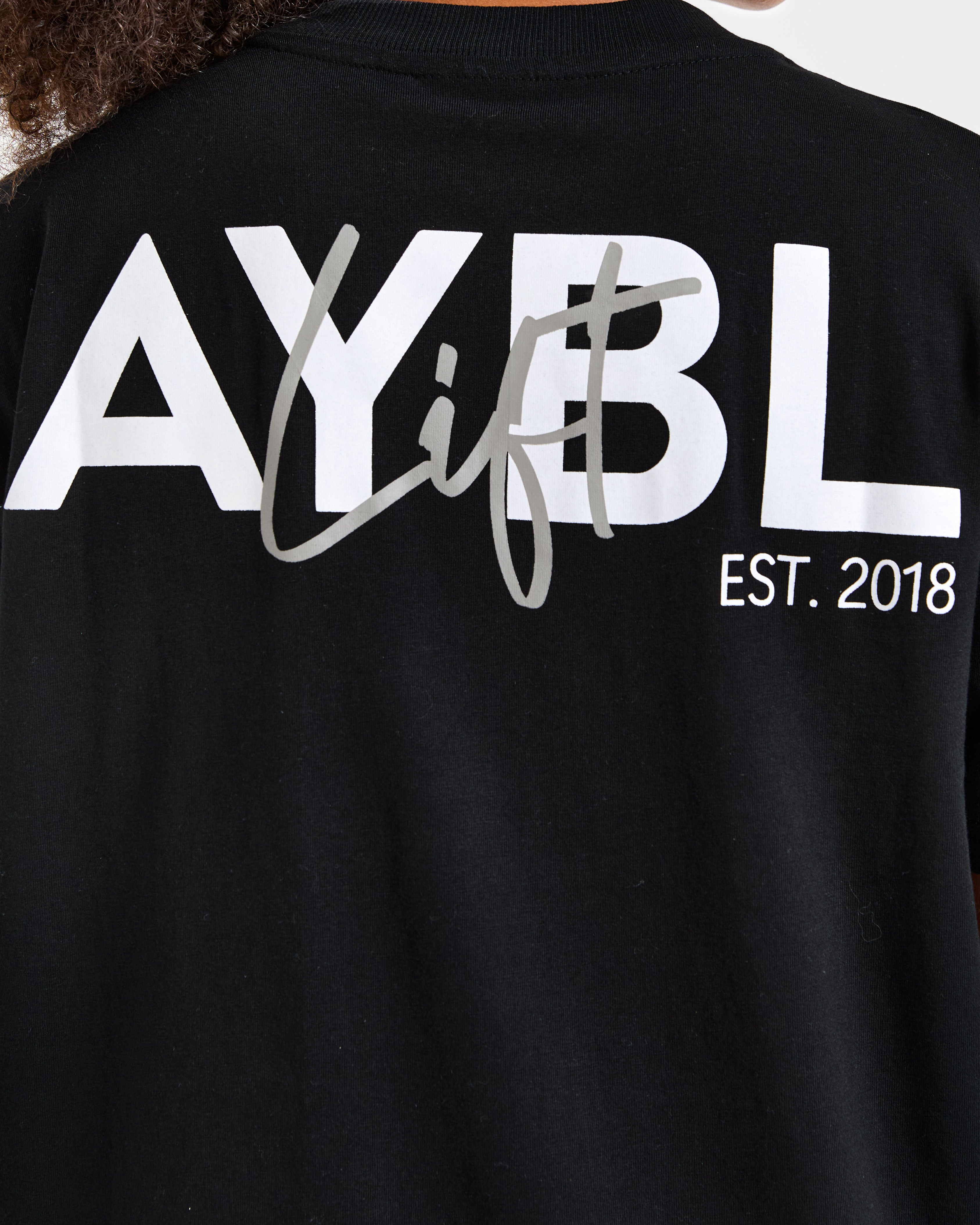 Lift Graphic Oversized T Shirt - Black