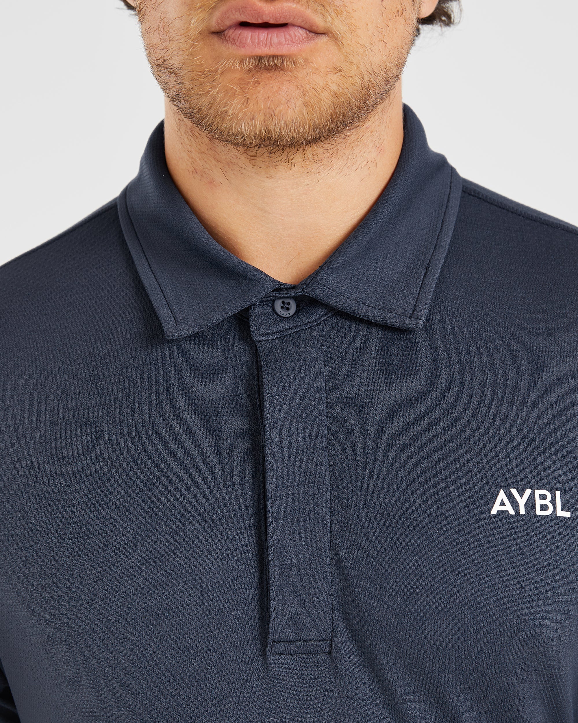 Performance Seamless Polo Shirt - Navy