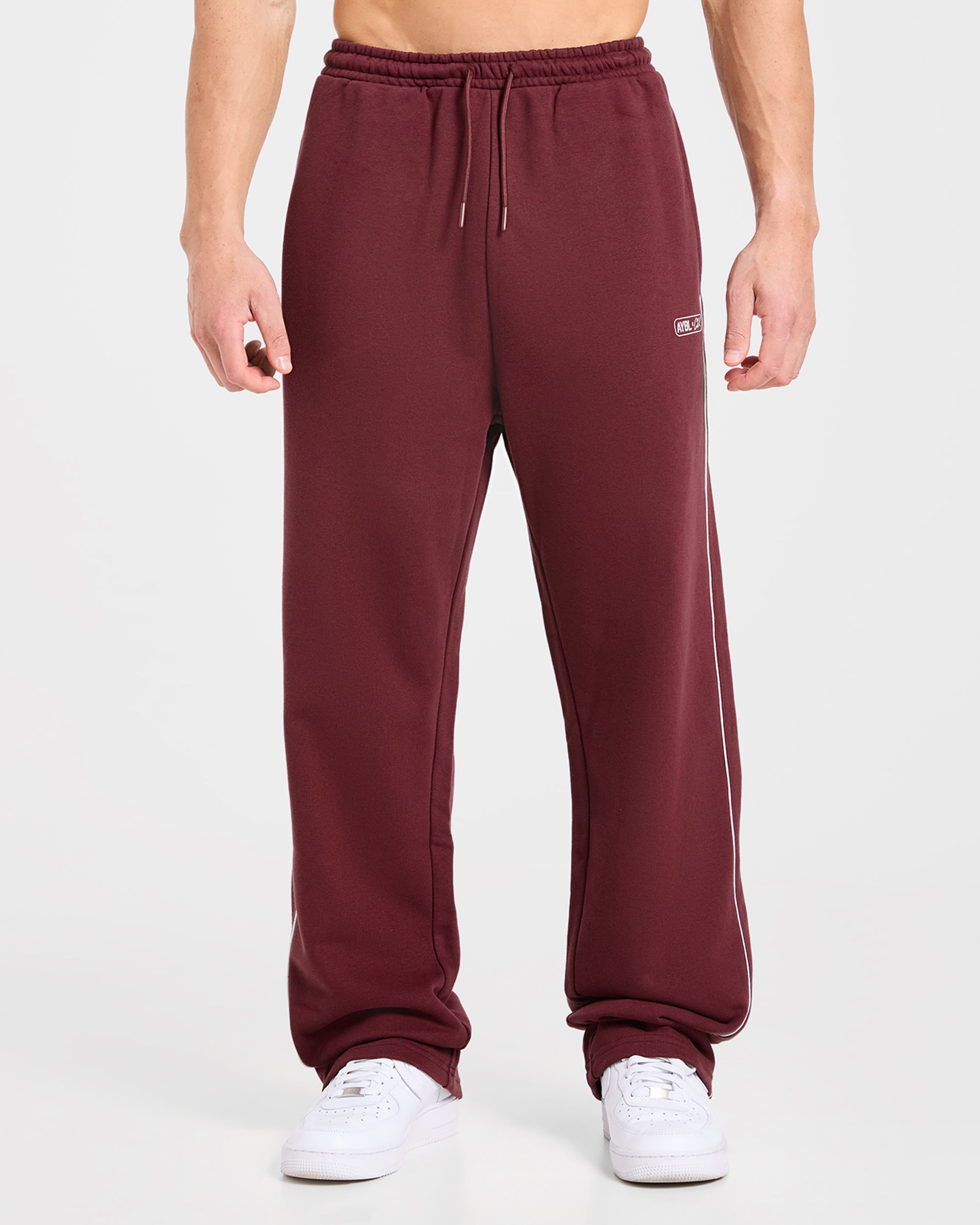 Cam Kissel x Oversized Straight Leg Joggers - Burgundy