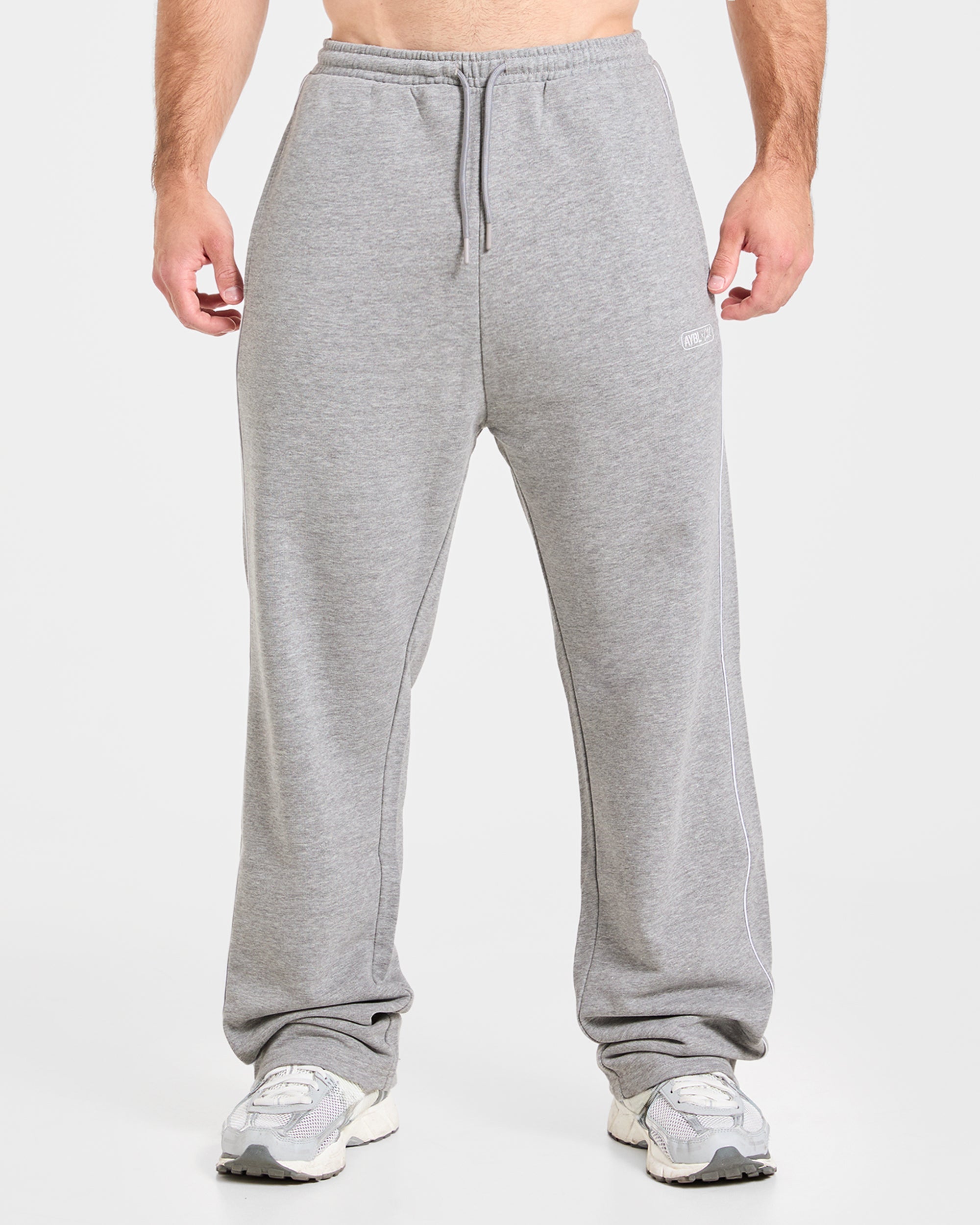 Cam Kissel x Oversized Straight Leg Joggers - Mid Marl Grey