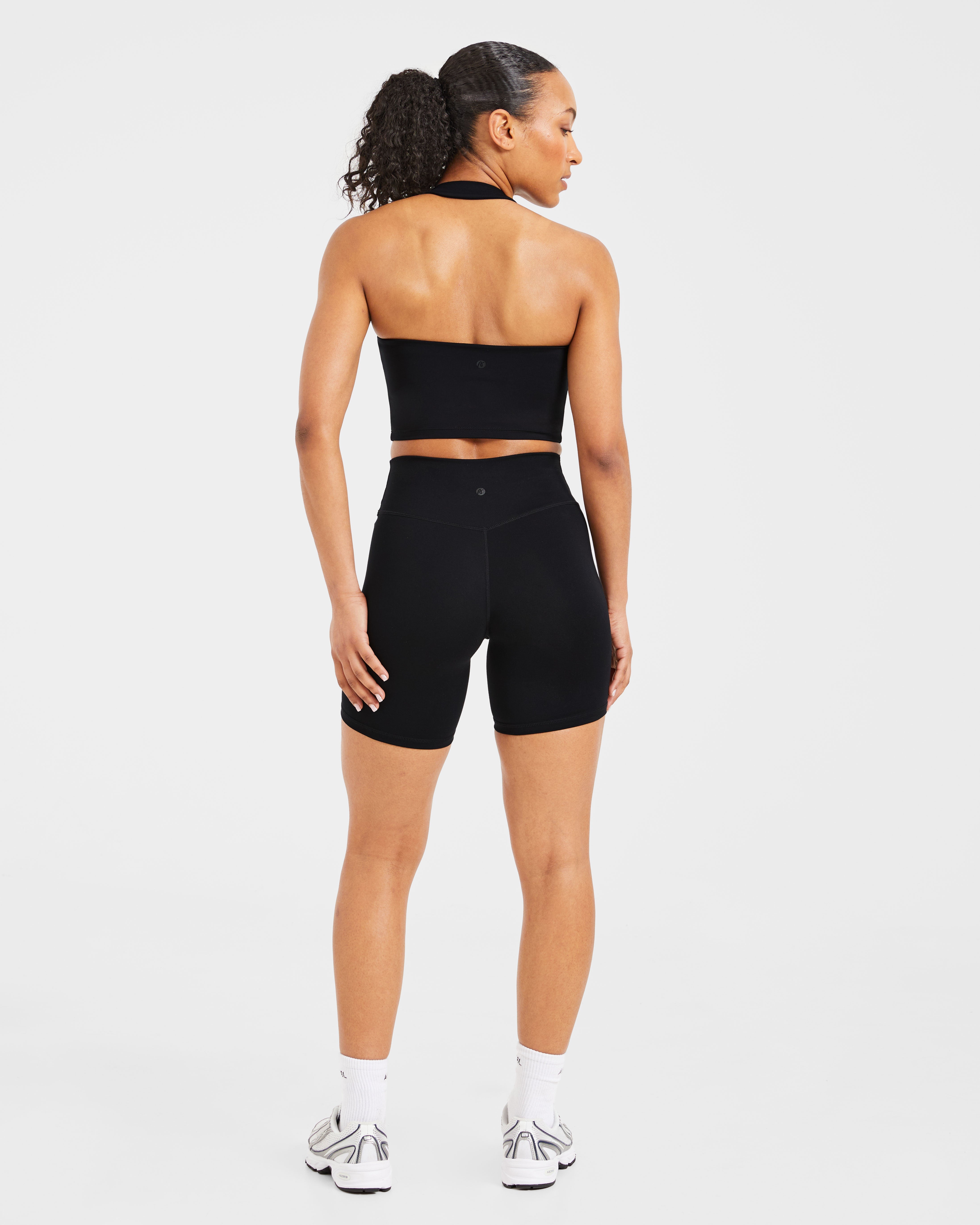 Staple Halterneck Crop Top - Black