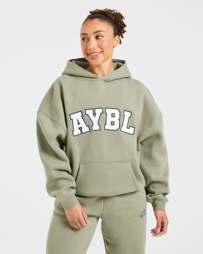 Varsity 2.0 Oversized Hoodie - Muted Olive