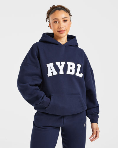 Varsity 2.0 Oversized Hoodie - Navy