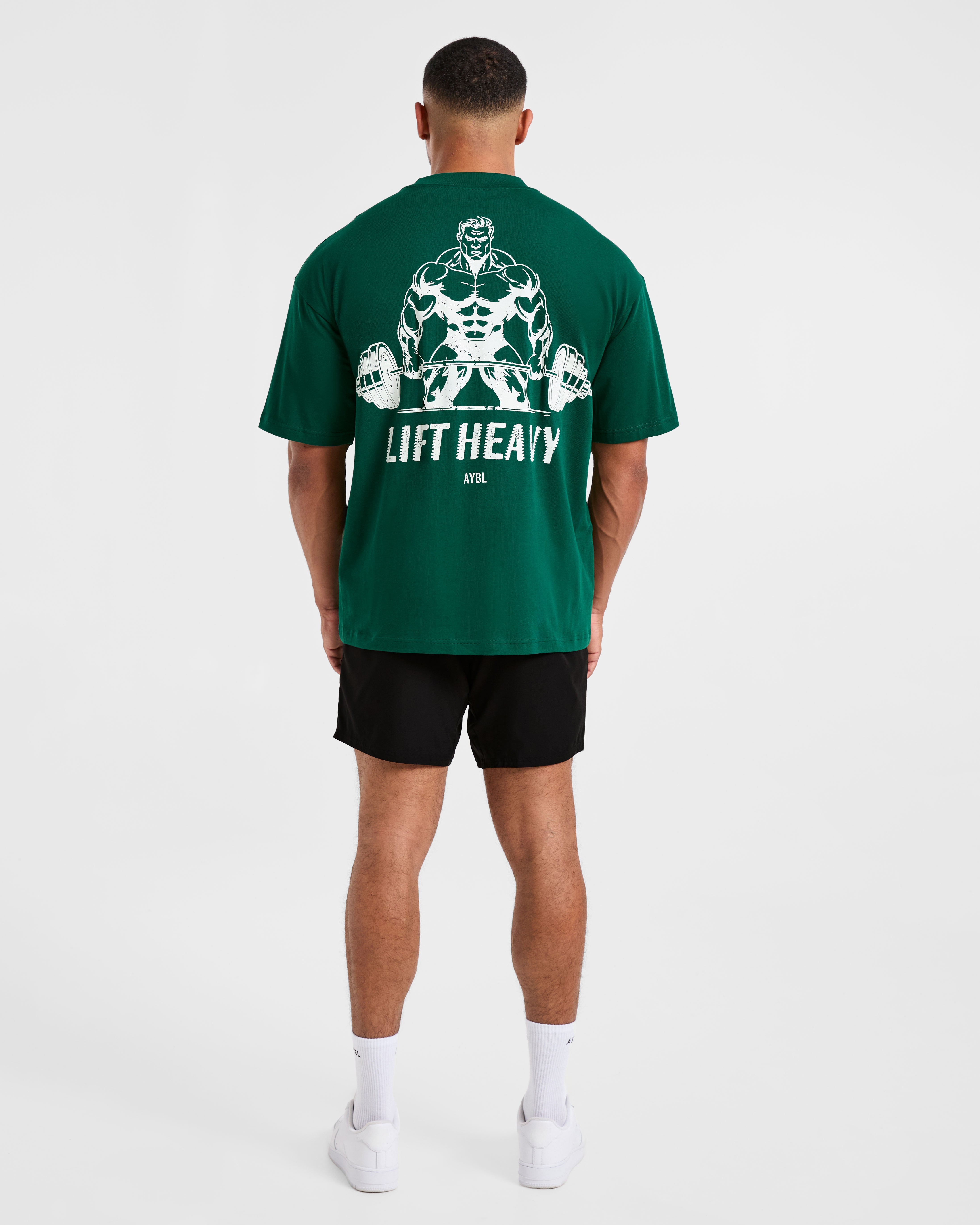 Lift Heavy Oversized T Shirt - Forest Green