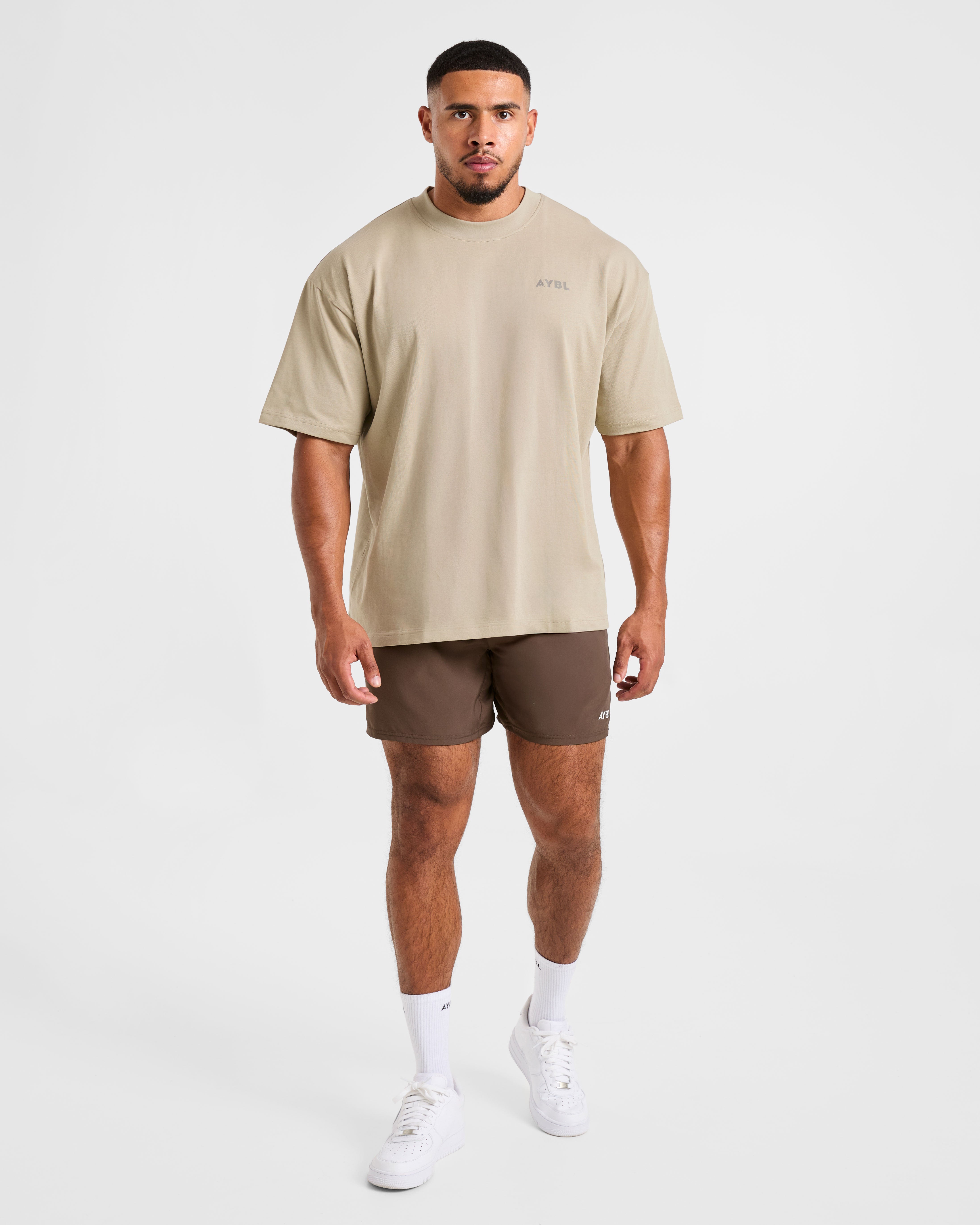 Future Fitness Oversized T Shirt - Dusty Sand