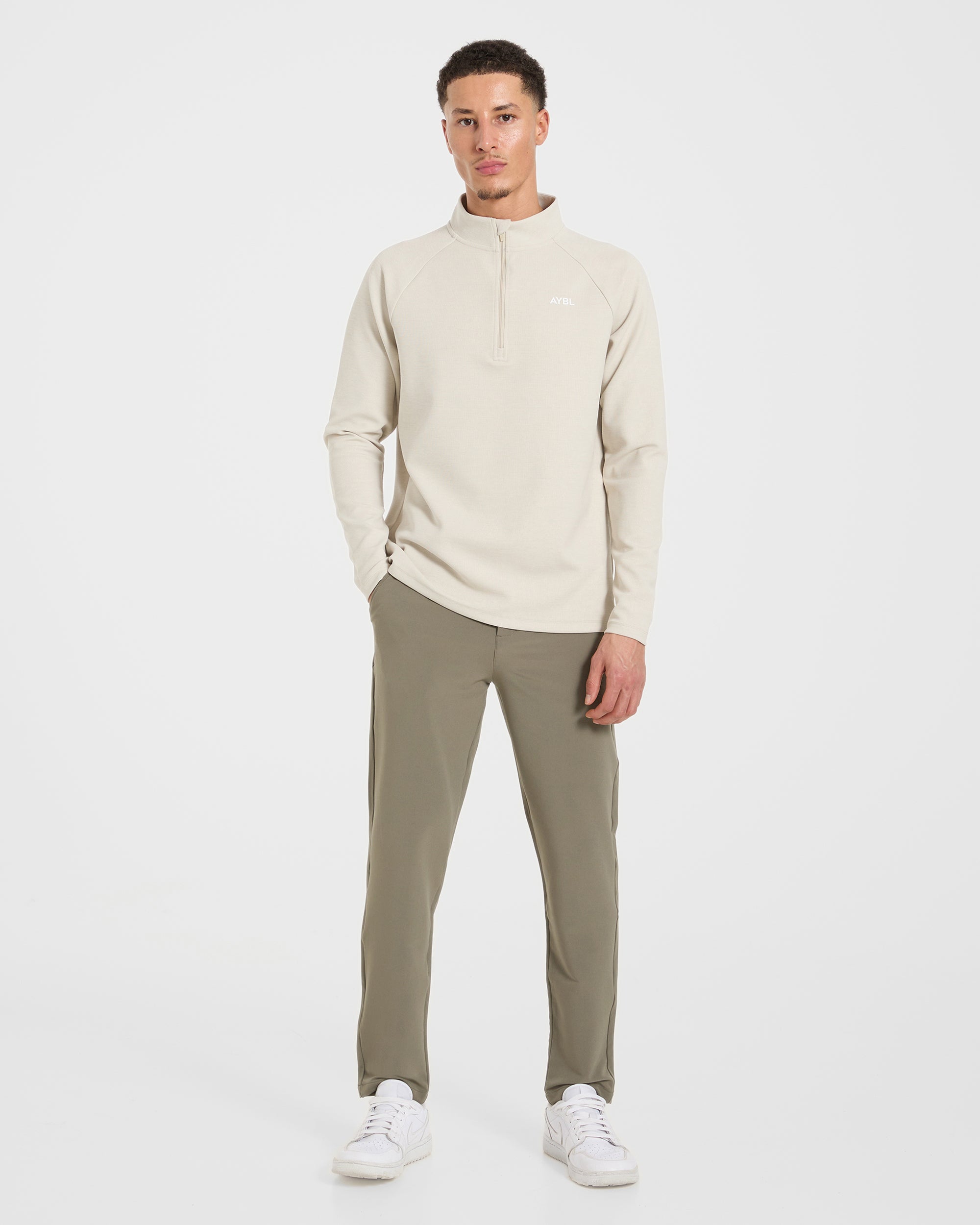 Precision Hybrid 1/4 Zip Pullover - Sand