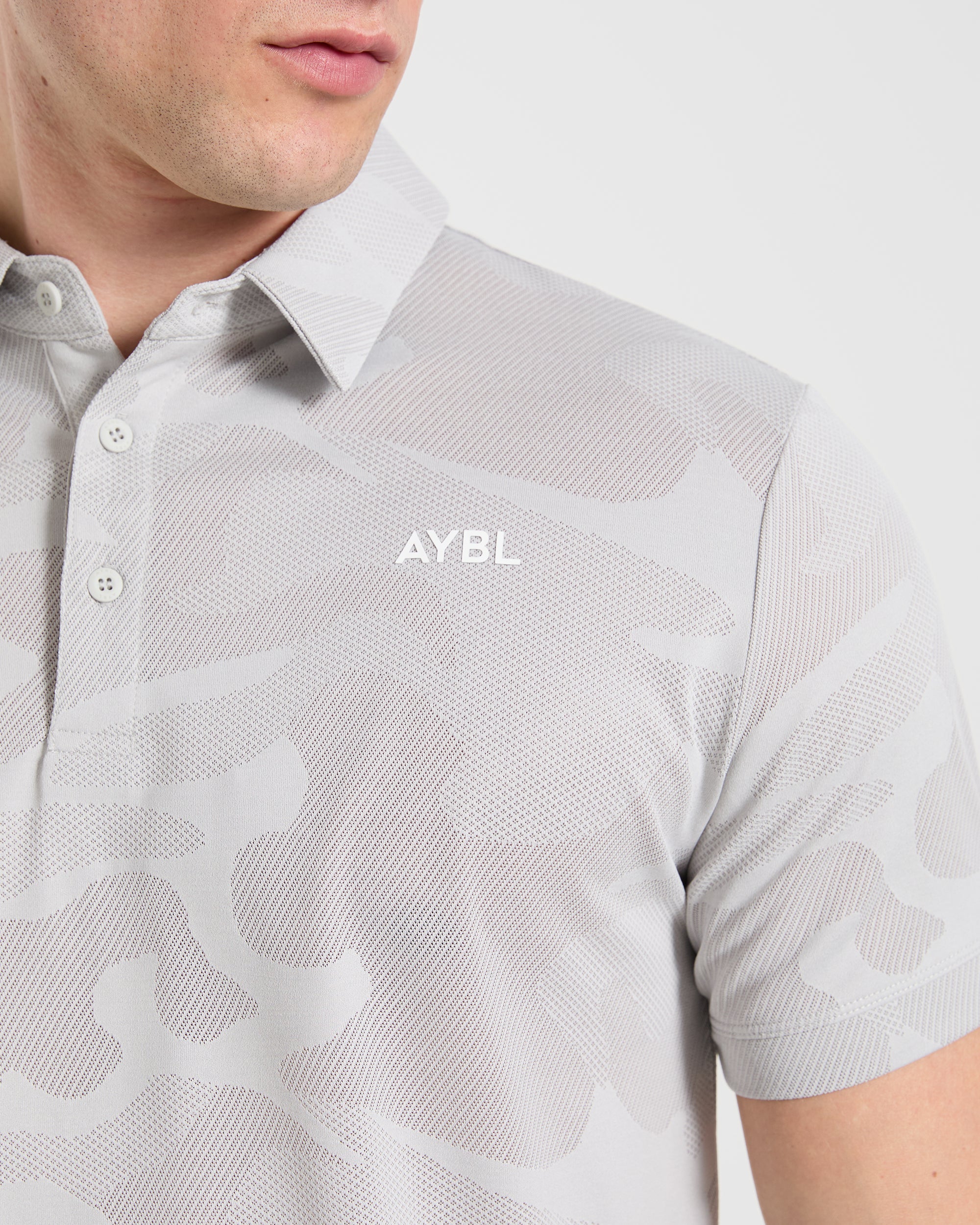 Camo Polo - Ice Grey