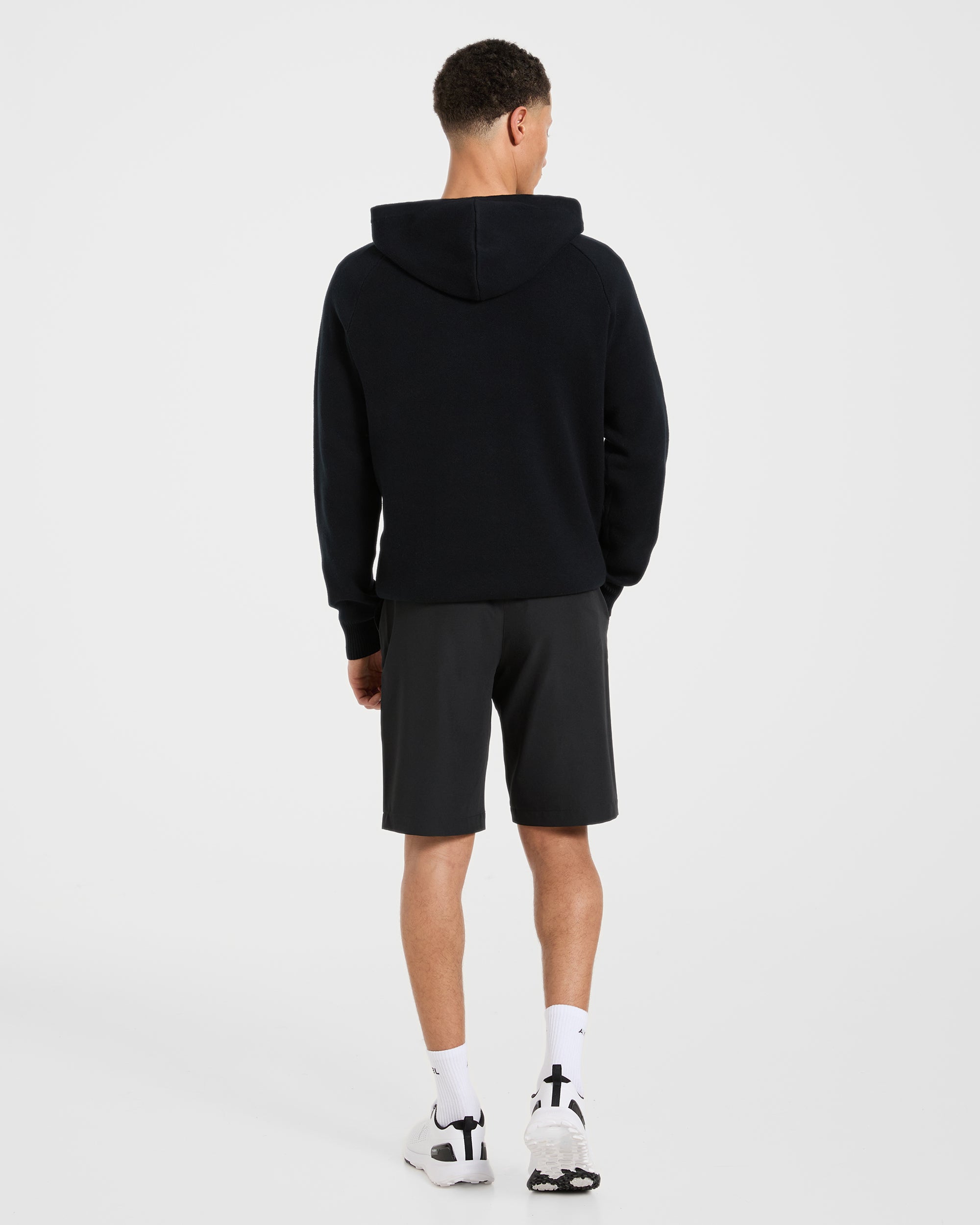 Golf Club Knitted Hoodie - Black
