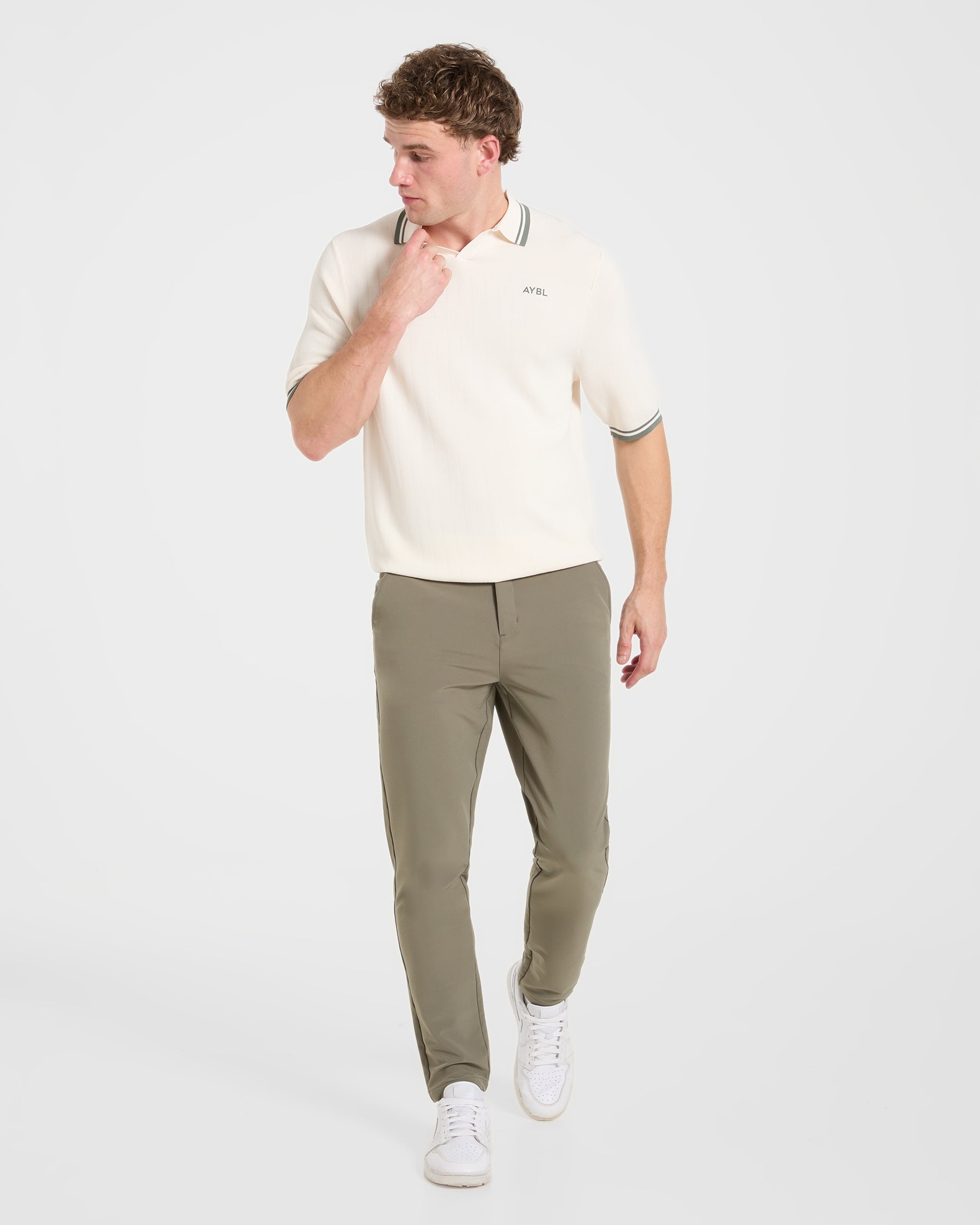 Classic Knitted Polo - Off White