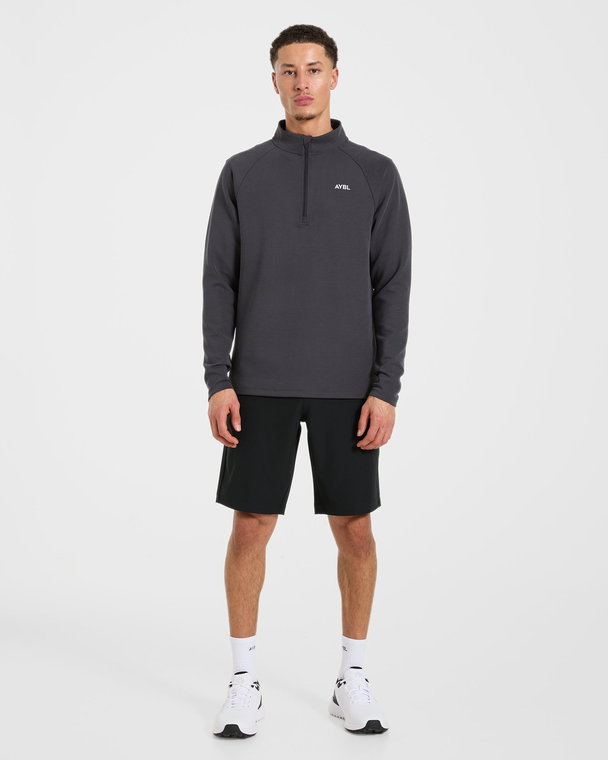 Precision Hybrid 1/4 Zip Pullover - Charcoal