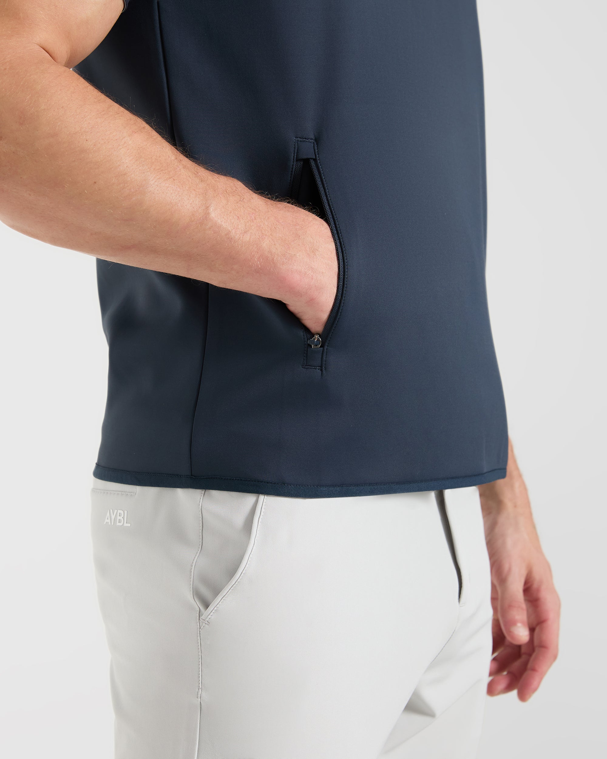 Precision 1/4 Zip Vest - Navy Blue