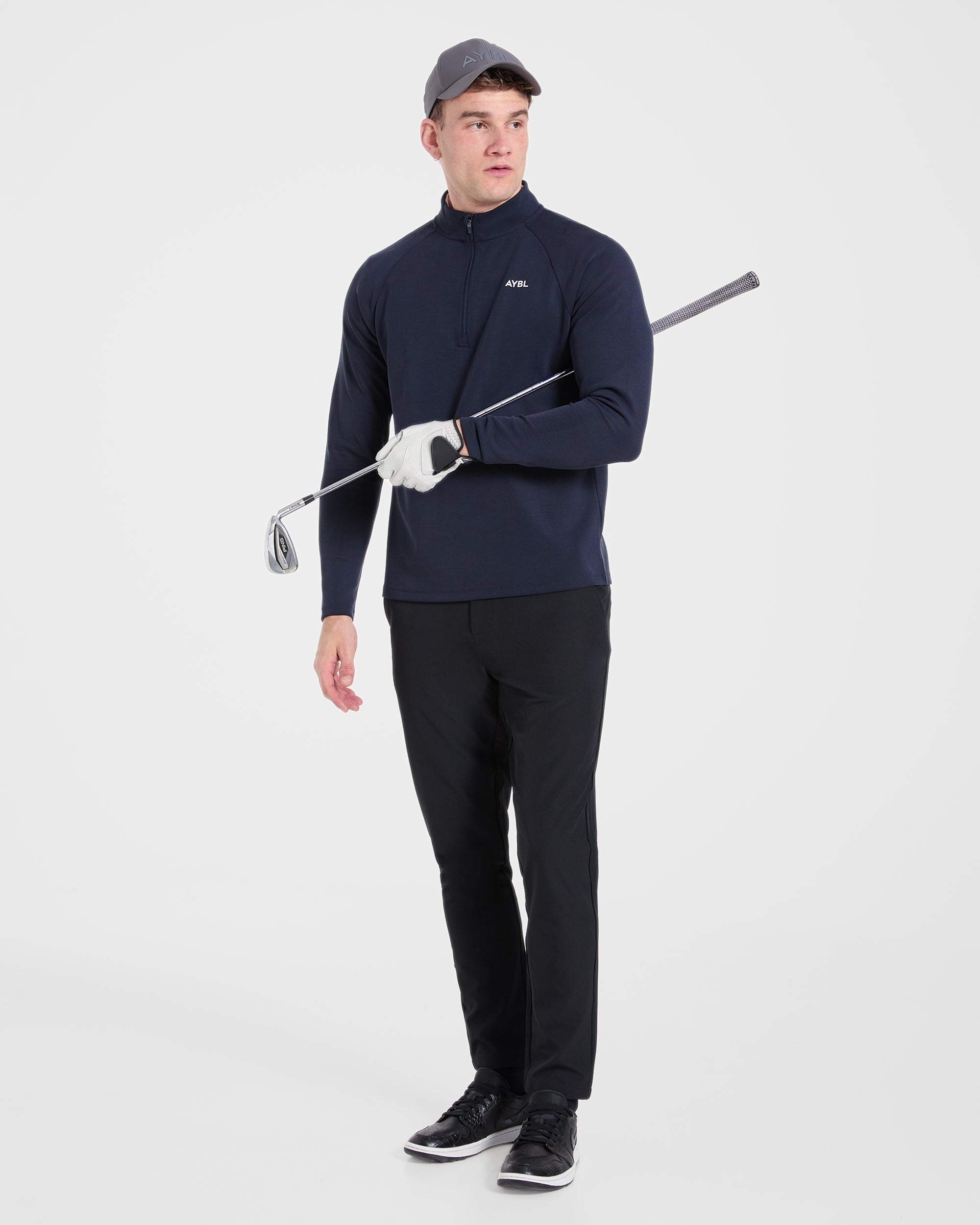 Precision Hybrid 1/4 Zip Pullover - Navy
