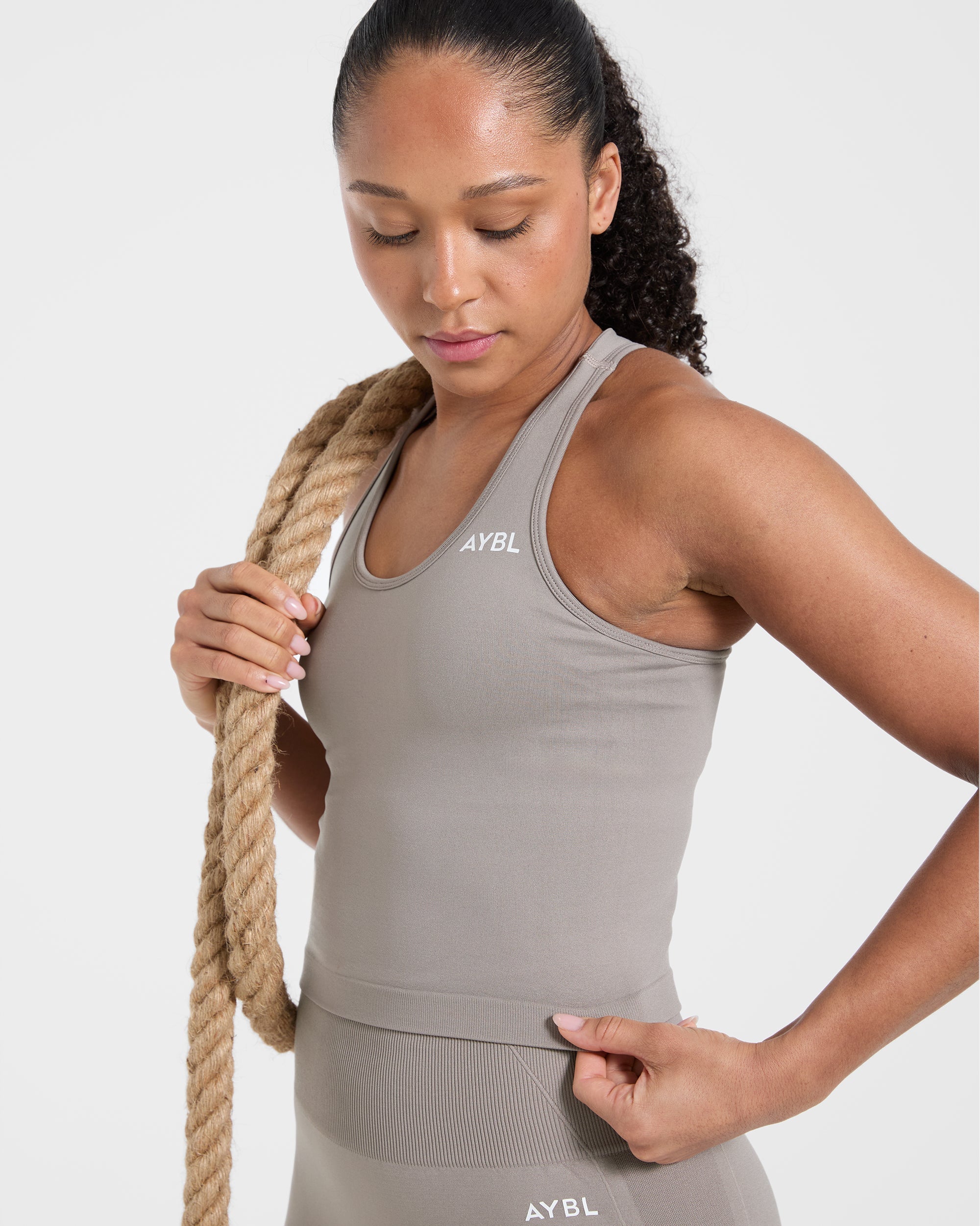 Empower Seamless Tank Top - Taupe