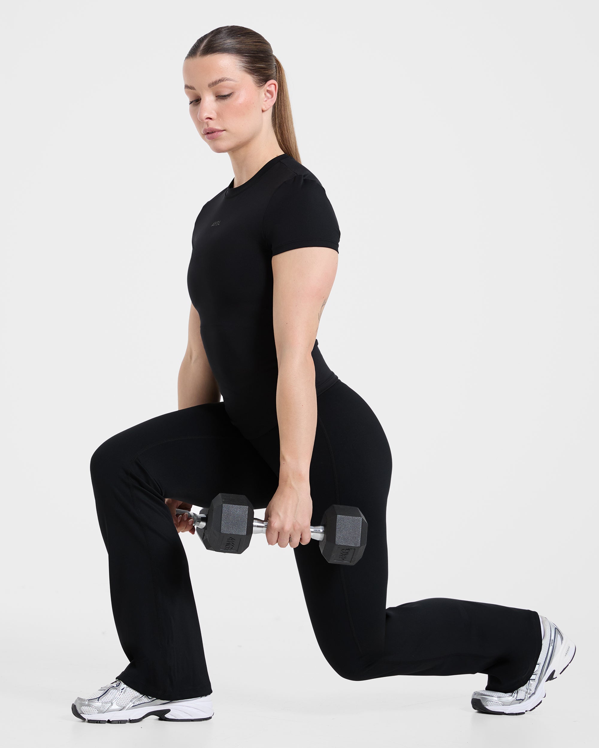 Sculpt Wrap Flared Leggings - Black