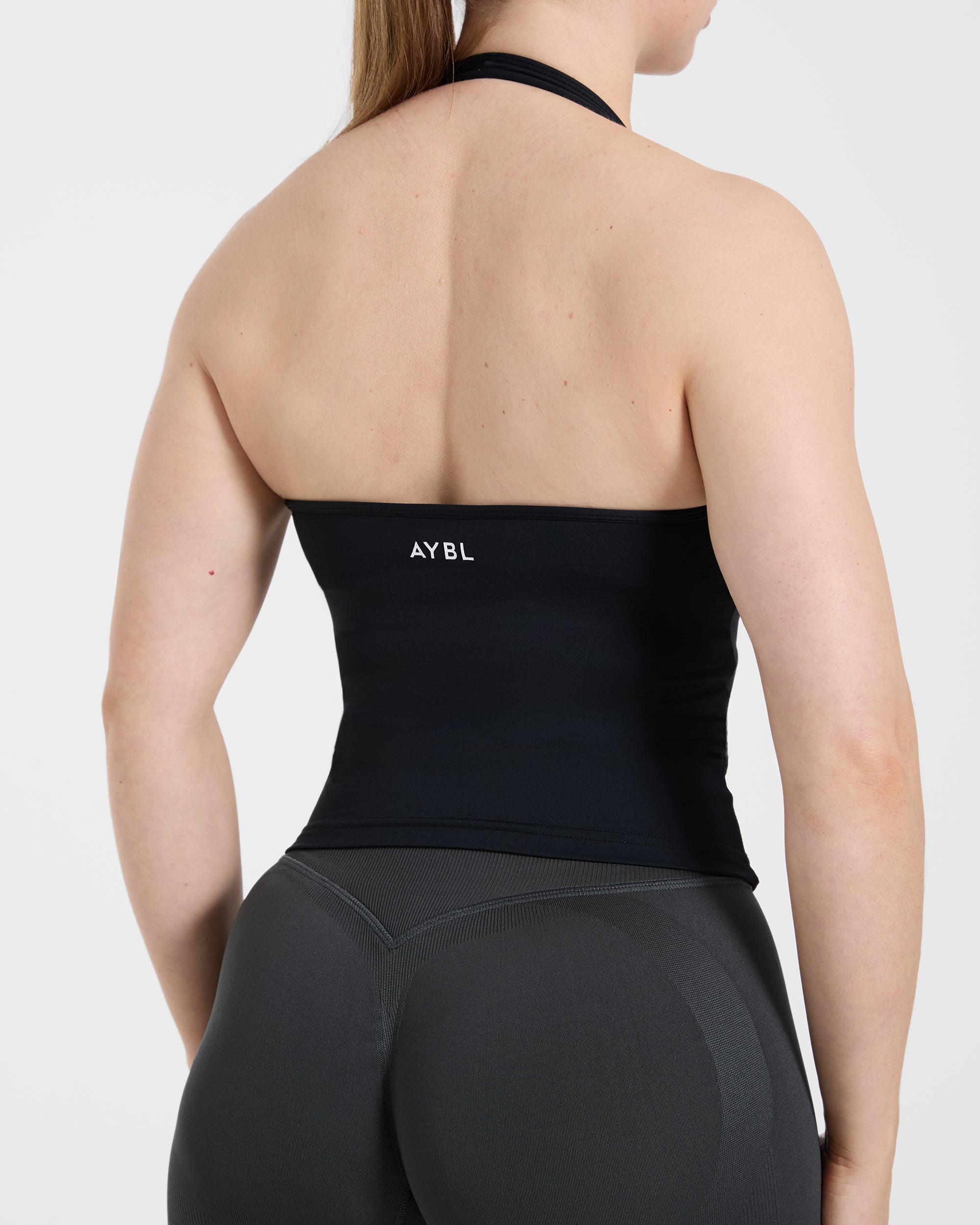 Essential Halterneck Tank Top - Black
