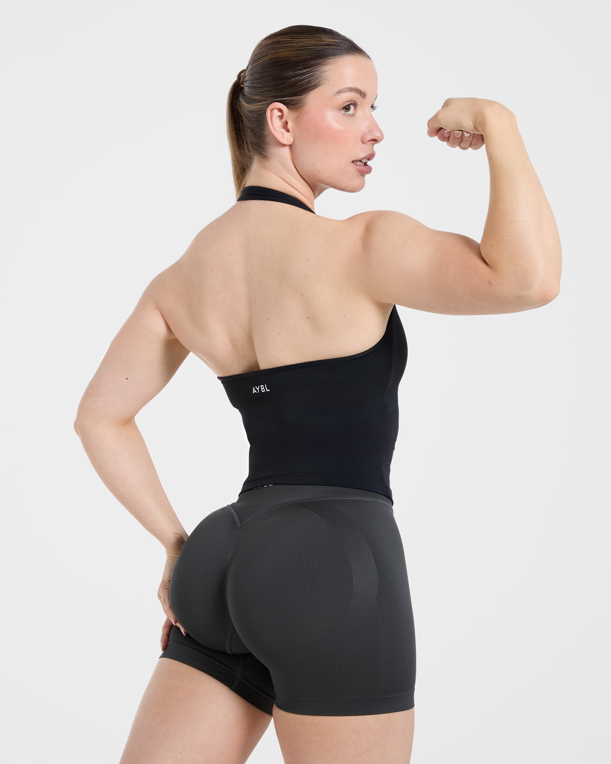 Essential Halterneck Tank Top - Black