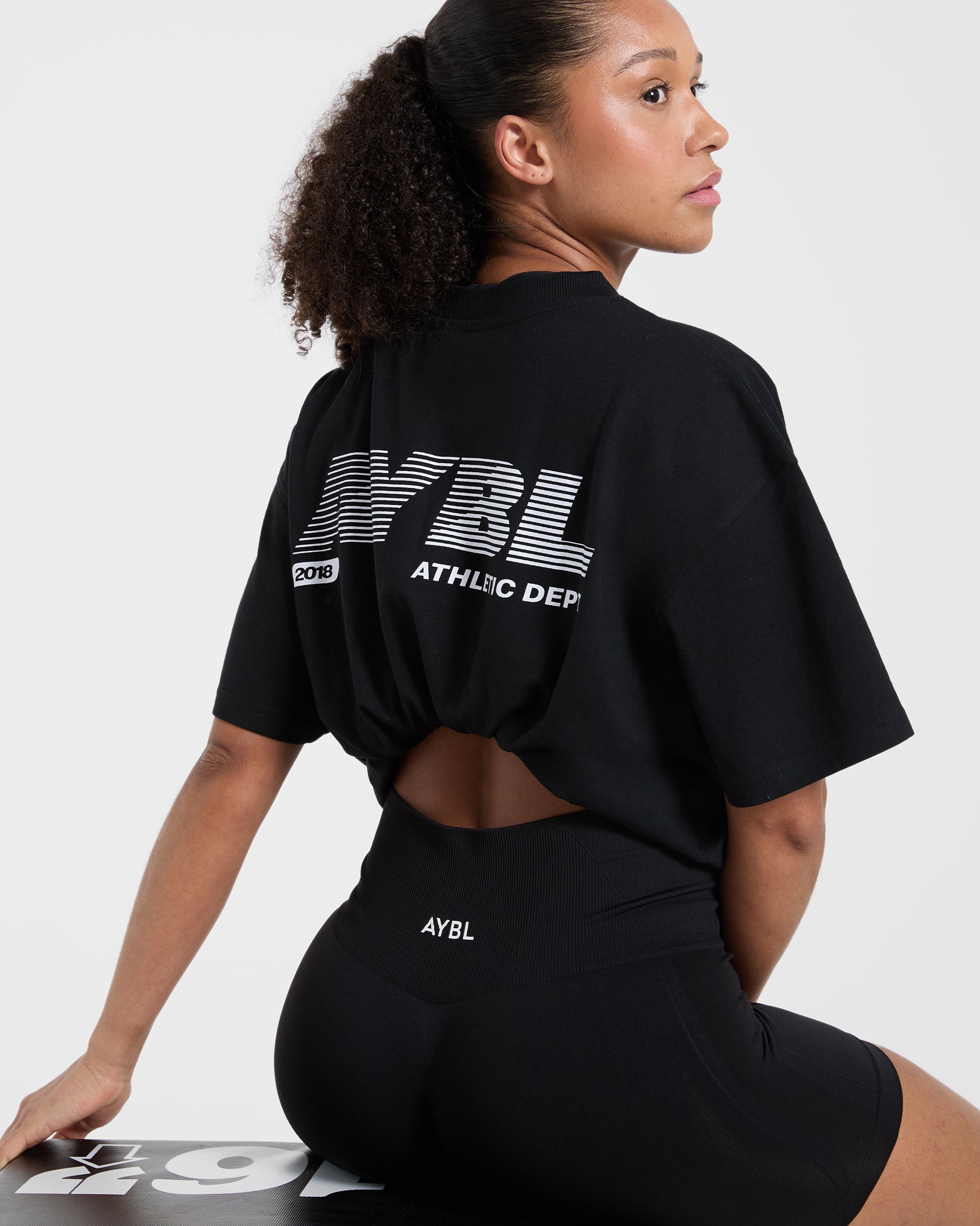 Athletics Department Oversized T Shirt - Black