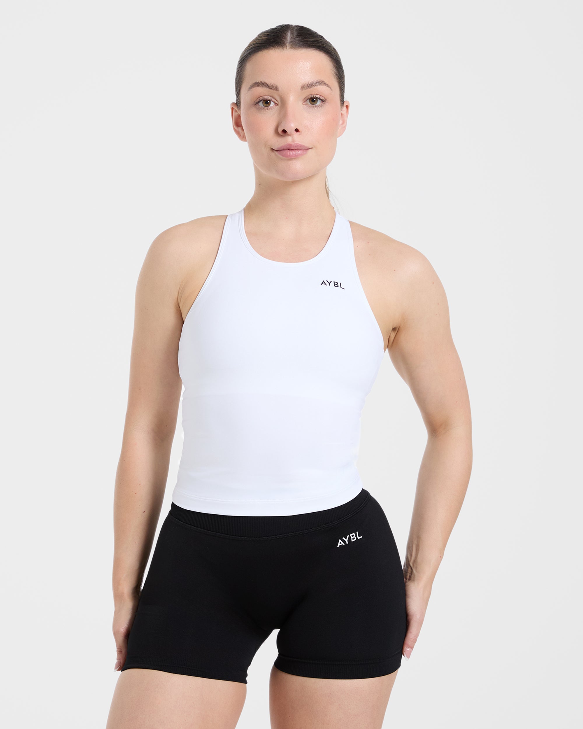 Essential Racerback Tank Top - White