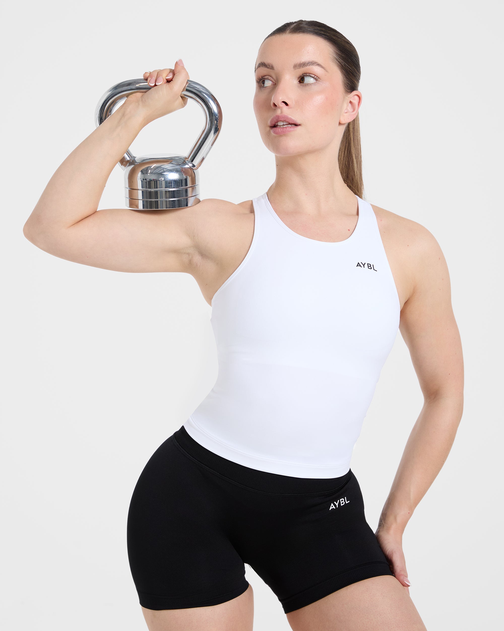 Essential Racerback Tank Top - White