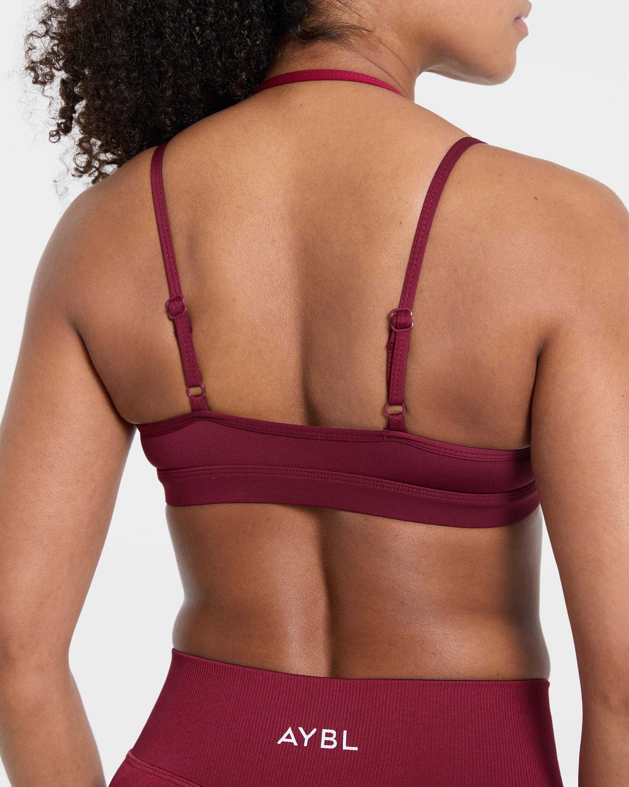 Essential Double Layer Sports Bra - Burgundy