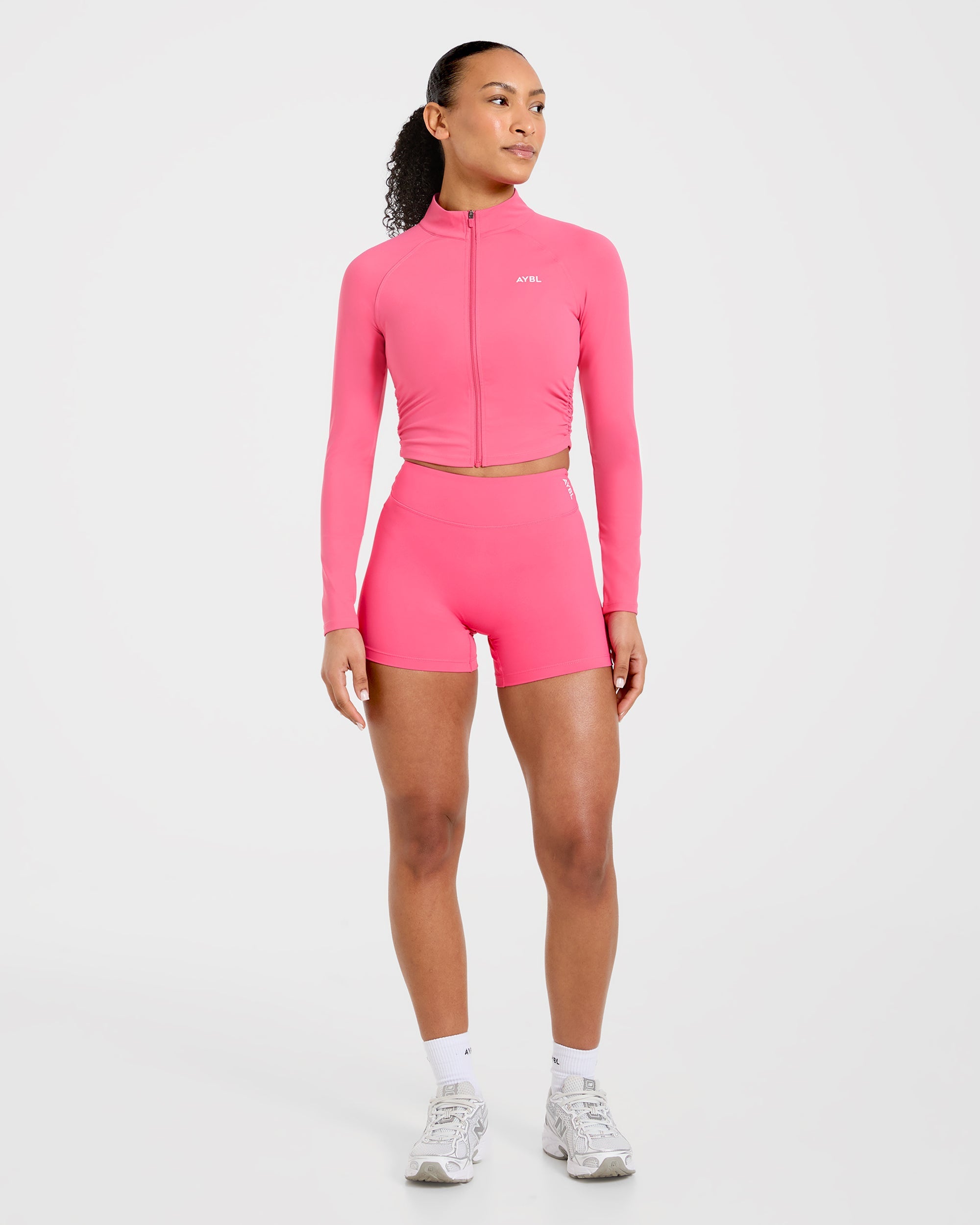 Physique Zip Up Jacket - Roseberry Pink