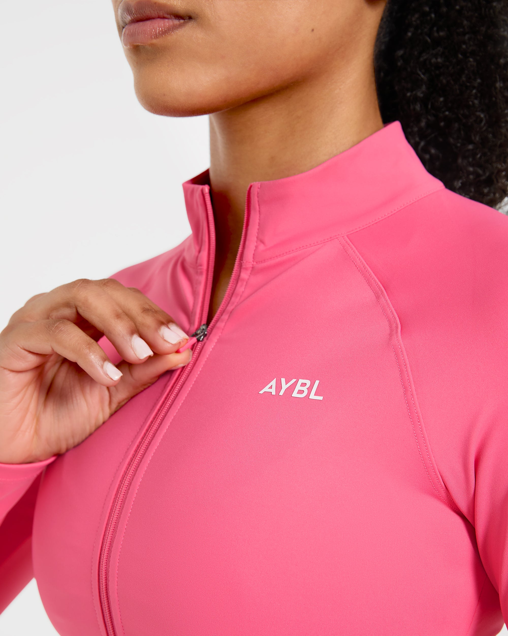 Physique Zip Up Jacket - Roseberry Pink