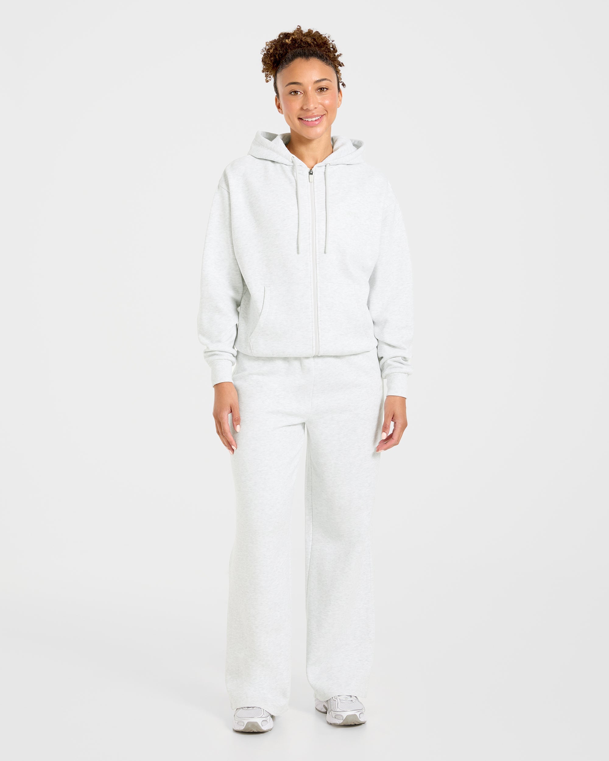 Lifestyle Oversized Straight Leg Joggers - Heather Grey