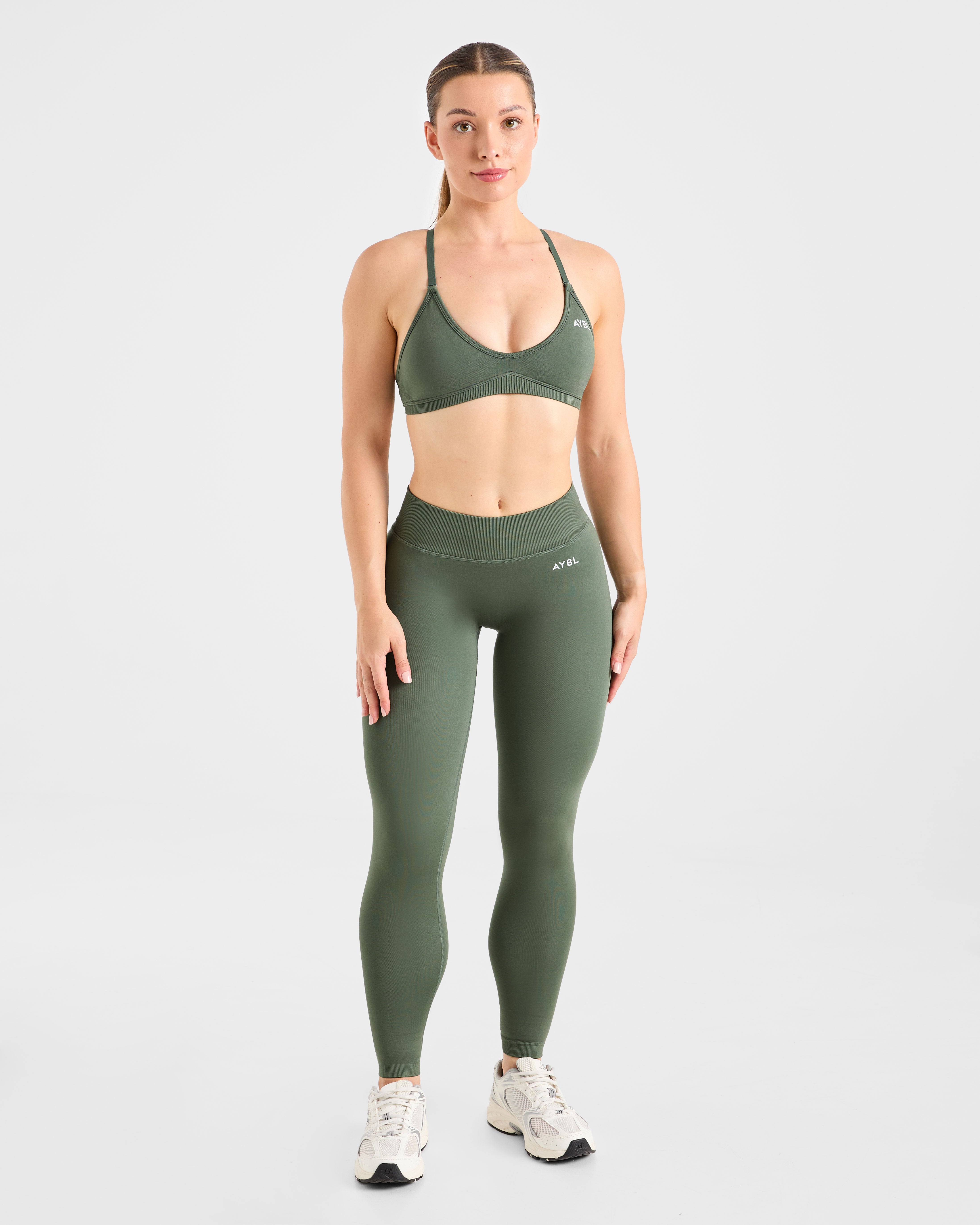 Adapt Seamless Strappy Sports Bra - Green